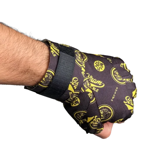 Bandages de Boxe Scramble Logotype – 5.33m (210 Inch) - Noir - Image 3