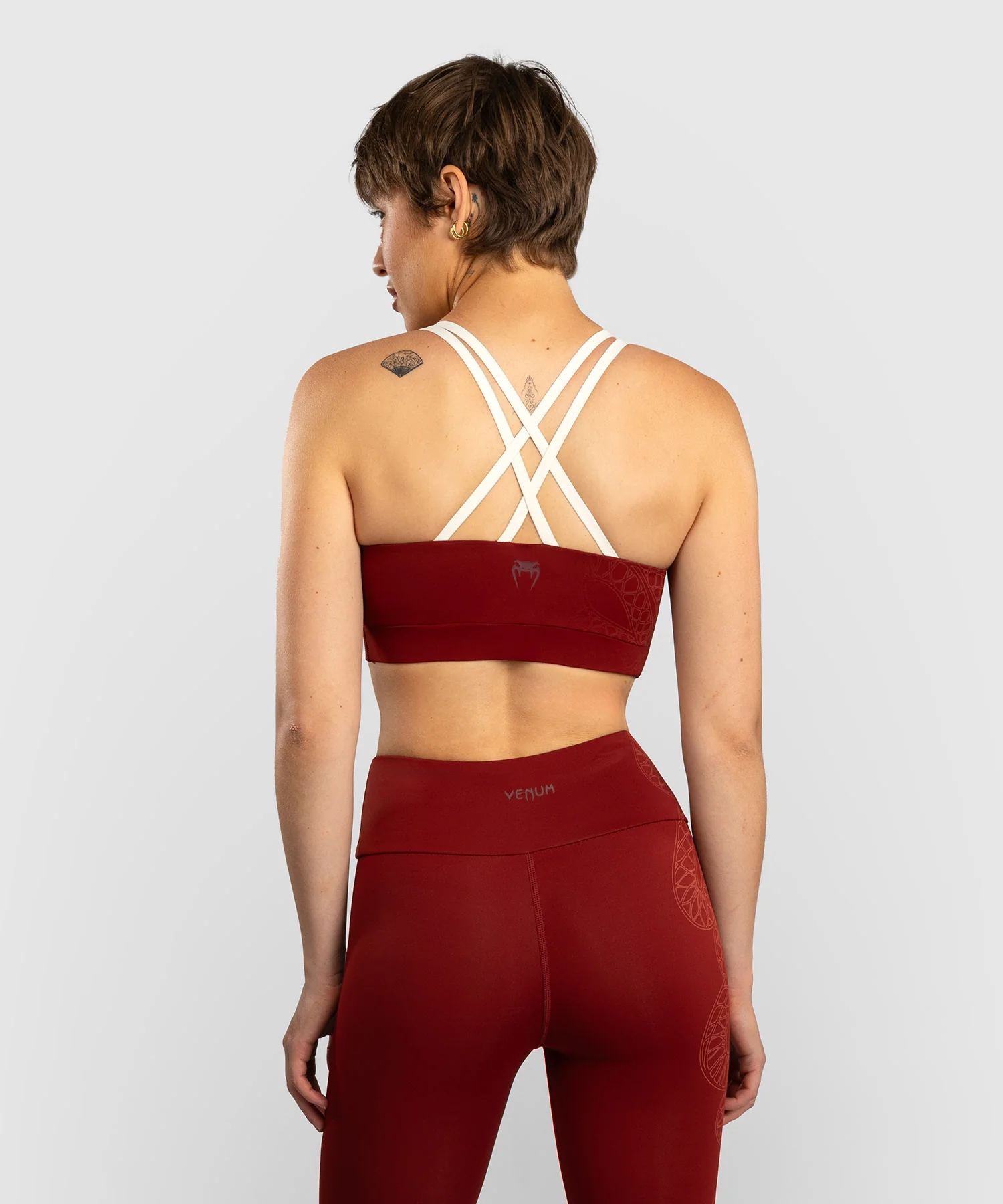 Brassière de Sport Venum Serpenti – Bordeaux/Ivoire - Image 3