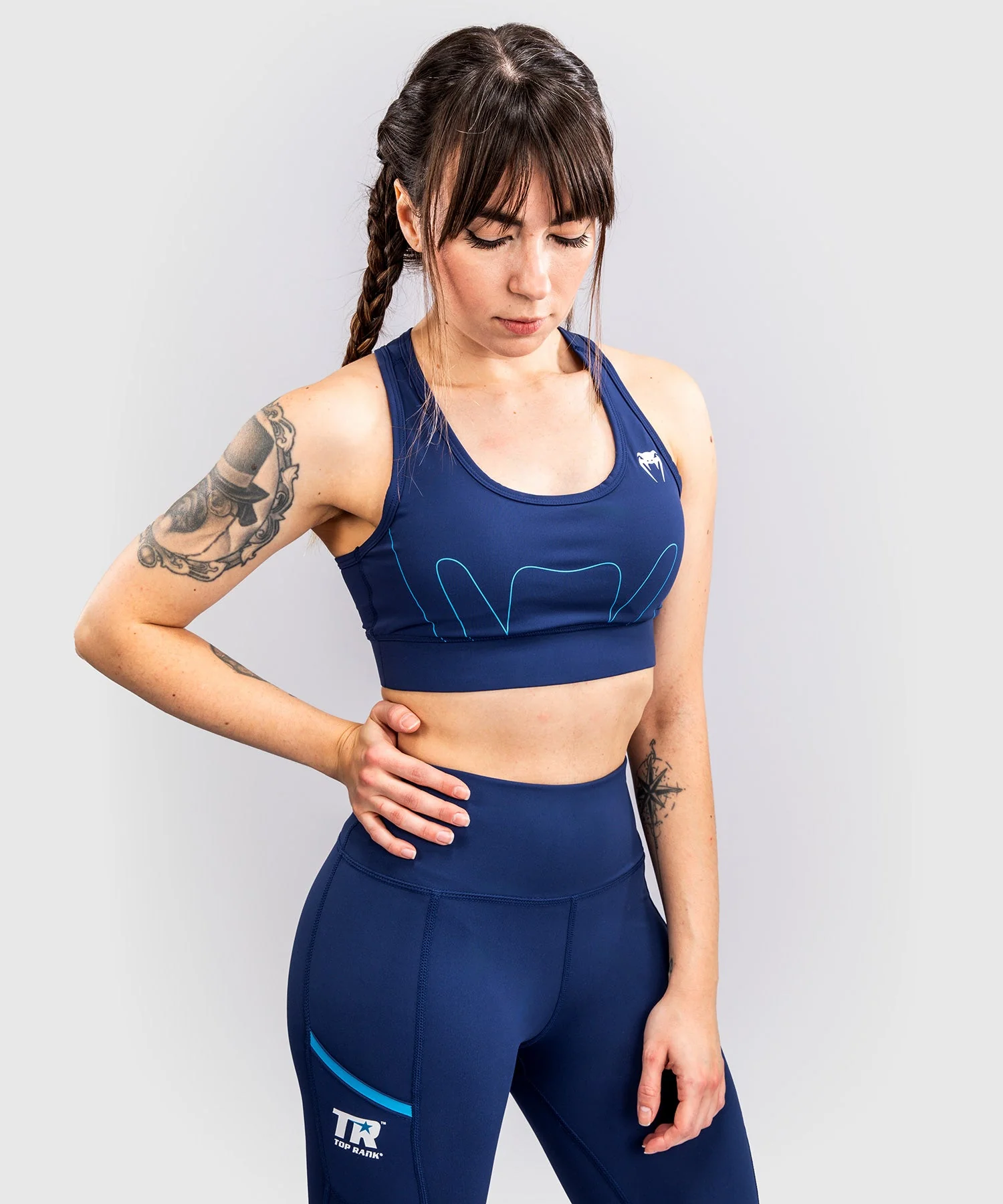Brassière de Sport Venum x Top Rank Original pour Femmes - Bleu Marine - Image 4