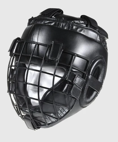 Casque à grille MMA Metal Boxe- Noir