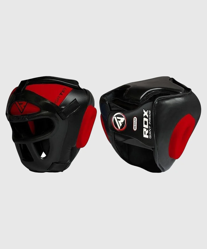 Casque de Boxe RDX grille Sports Zero impact - Noir/Rouge - Image 4