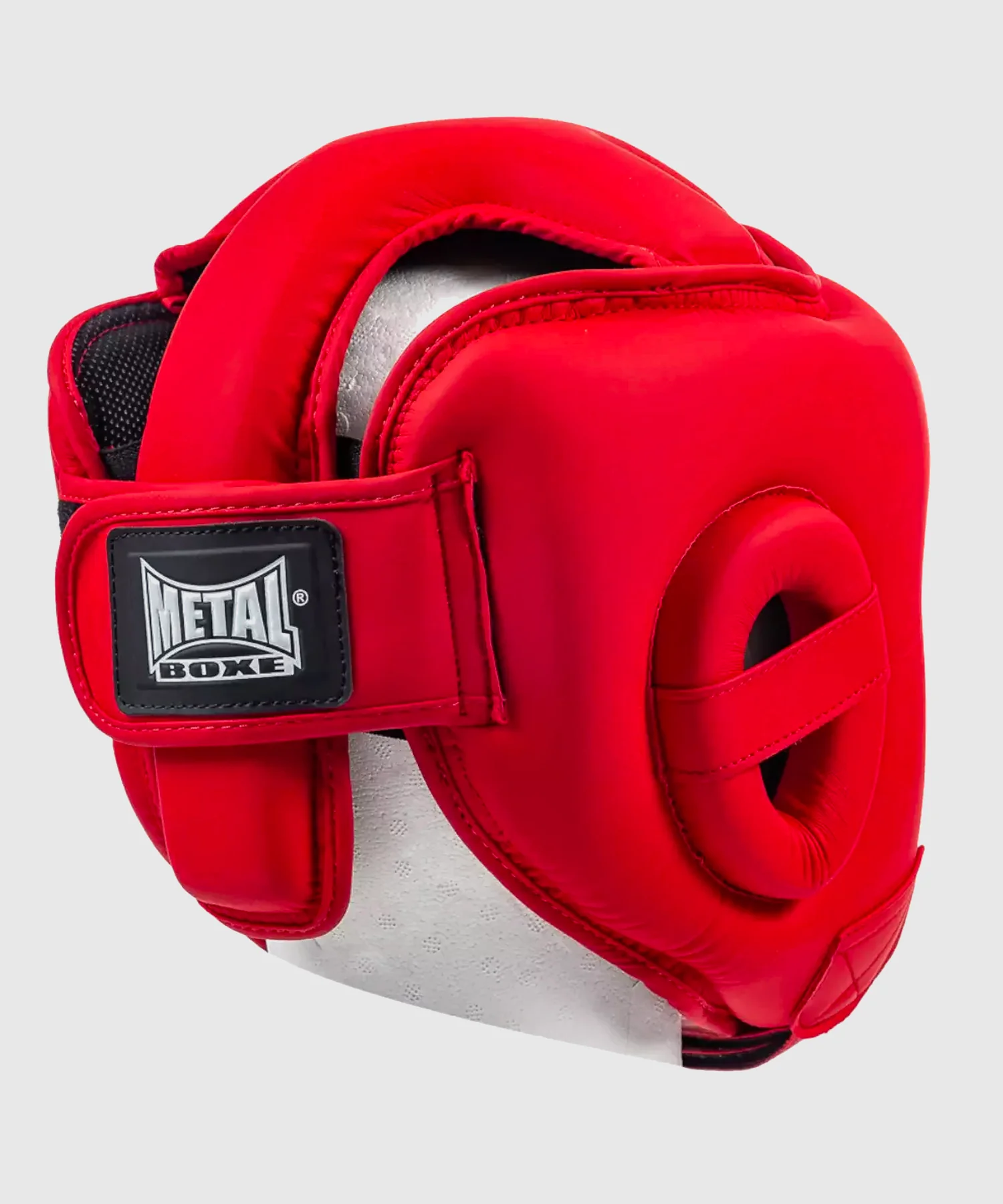 Casque de Metal Boxe Compétition - Rouge - Image 2