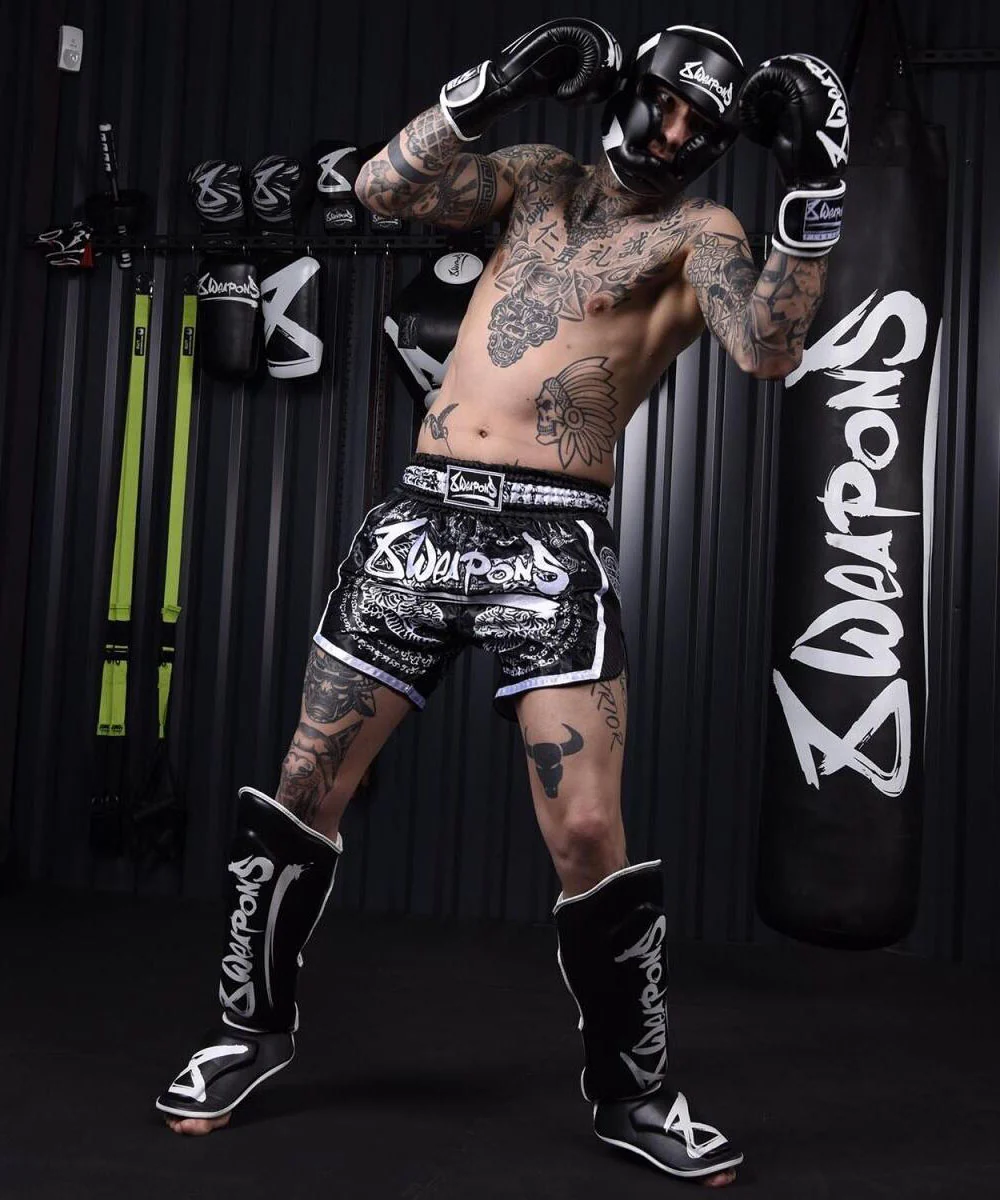 Casque de Boxe - 8 Weapons Unlimited - Noir/Blanc - Image 4