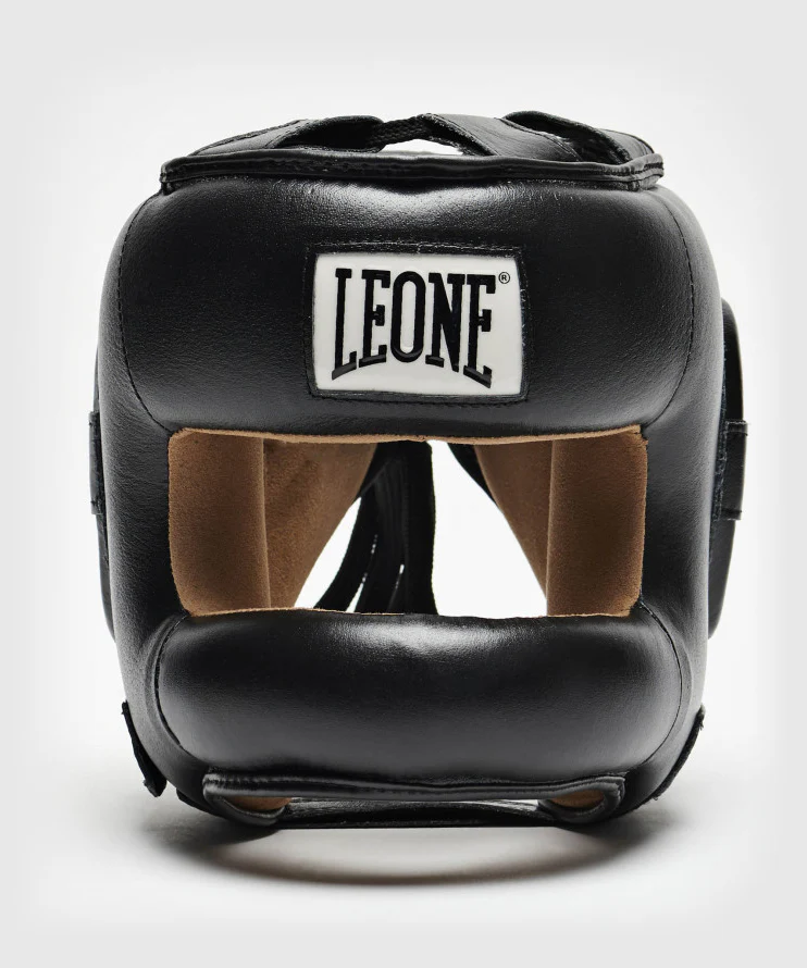 Casque de Boxe Avec Barre Leone Protection - Noir - Image 8