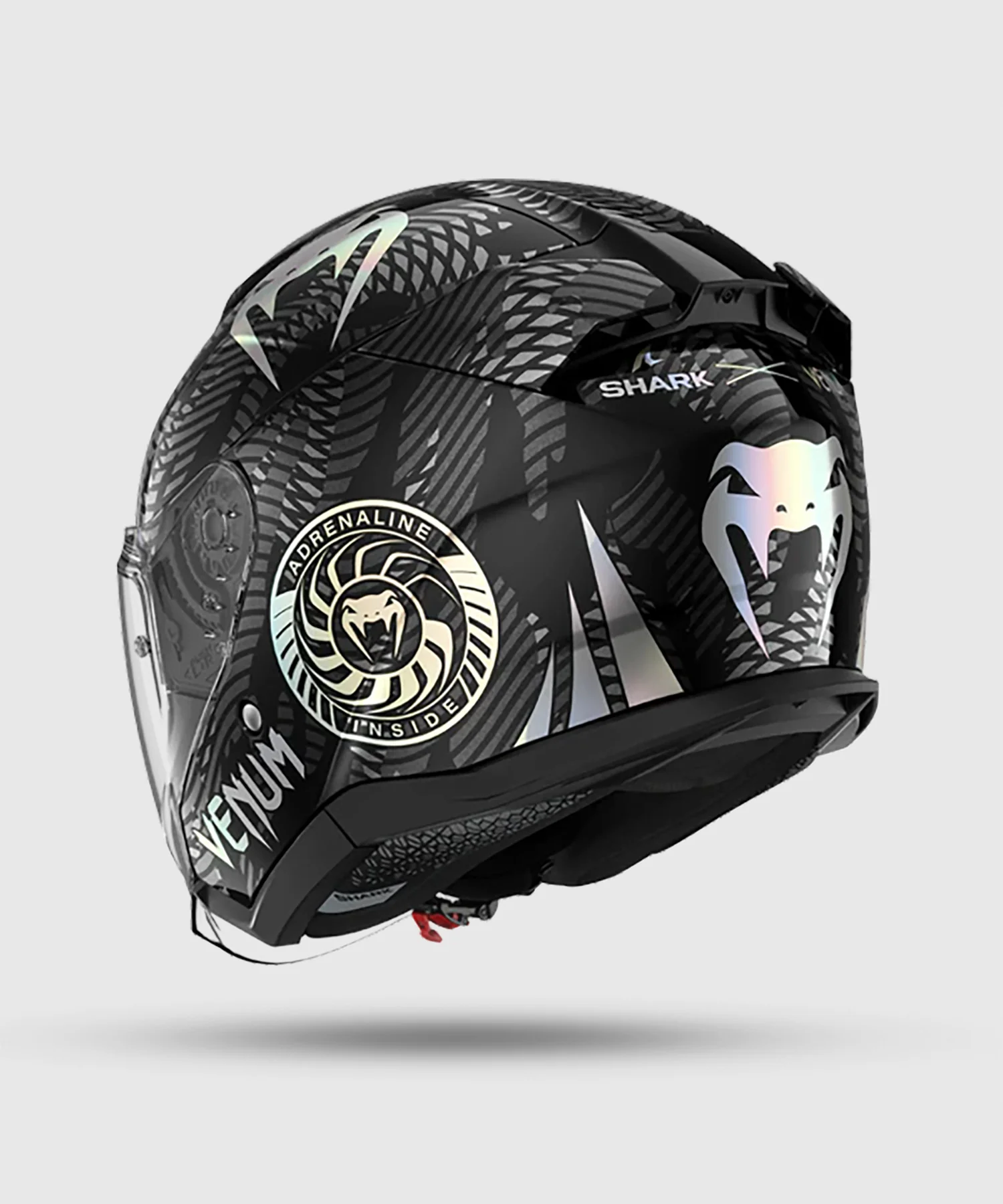Casque de Moto Venum x Shark SKWAL JET – Noir Chromé Anthracite - Image 3