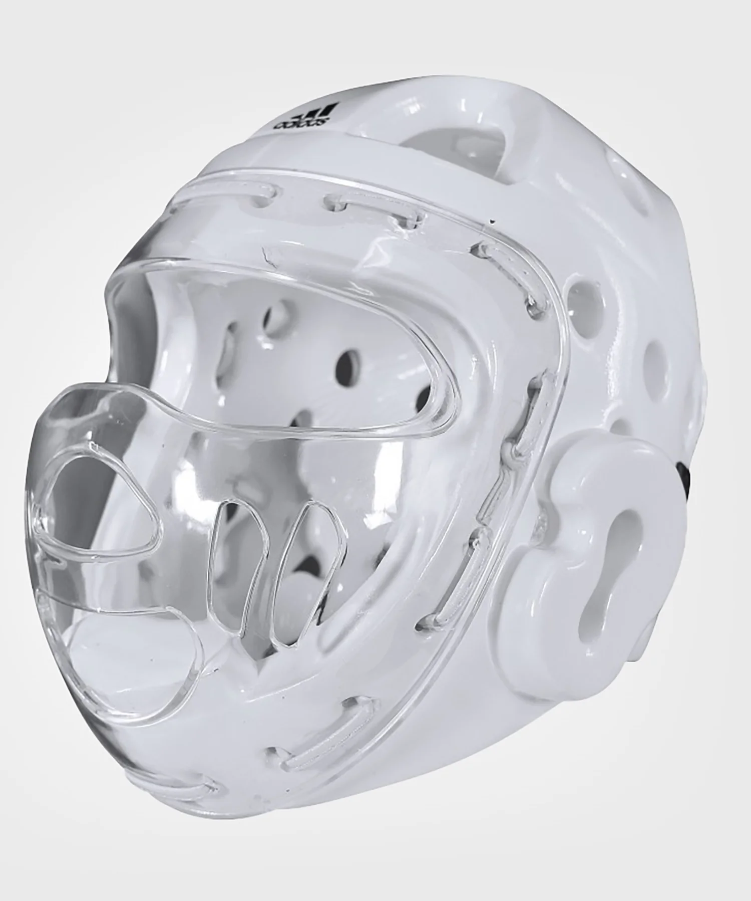 Casque Taekwondo Avec Visière Adidas - Blanc