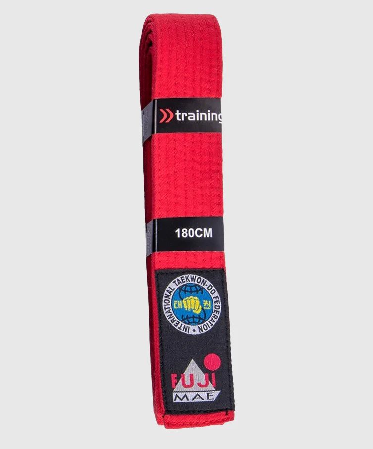 Ceinture de taekwondo ITF Fujimae - Rouge - Image 3