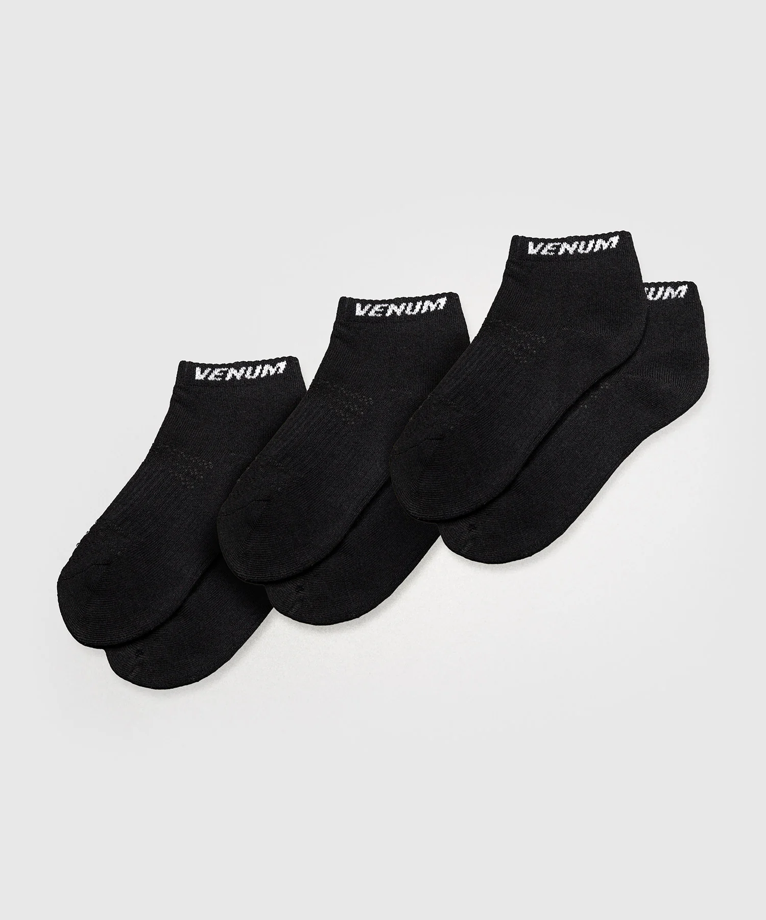 Chaussettes courtes Venum Essential (Lot de 3 paires) – Noir/Blanc - Image 2