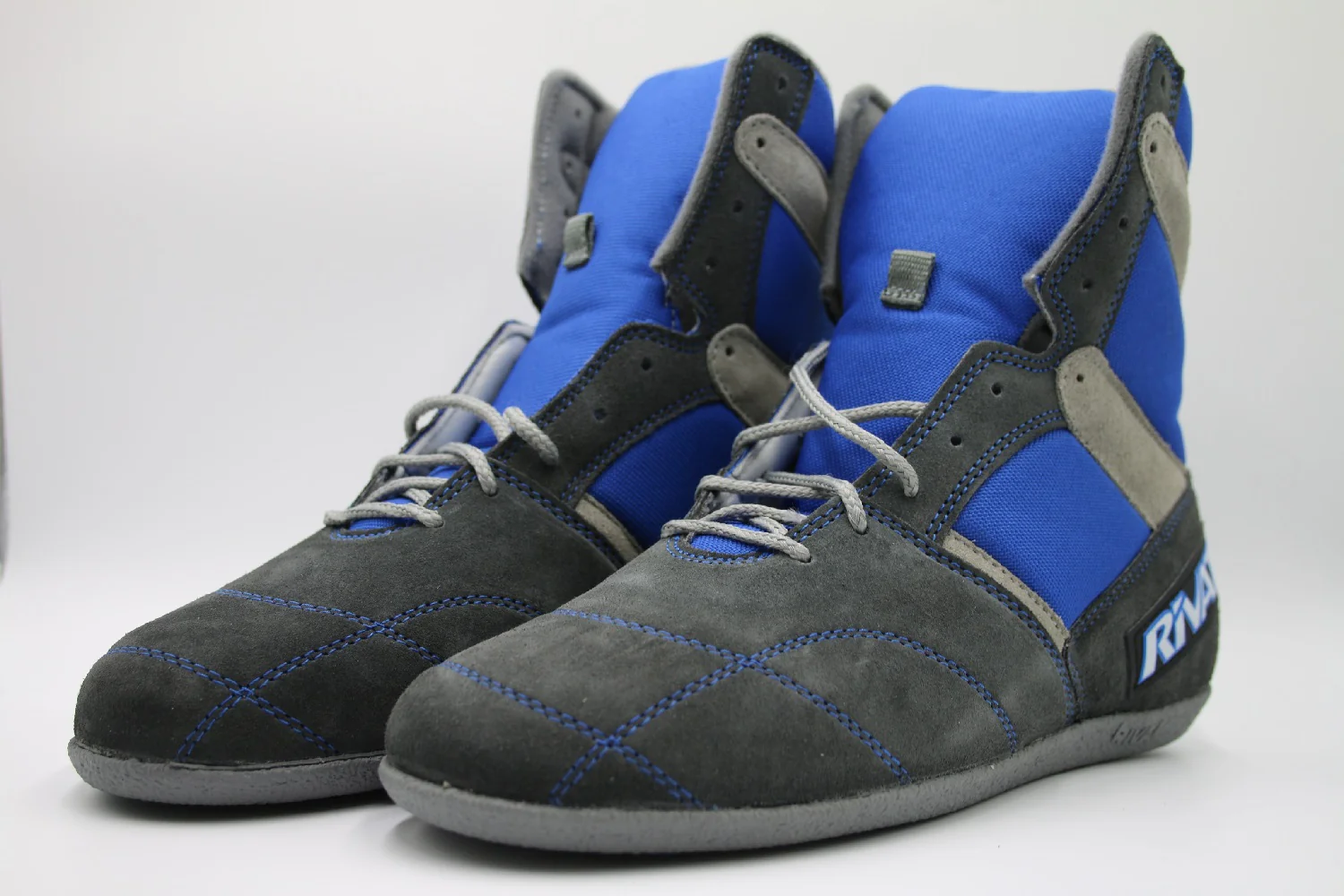 Chaussures de Boxe française Rivat Top - Gris/Bleu - Image 5