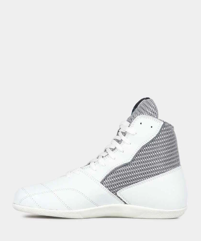Chaussures de Boxe Française Rivat Uppercut - Blanc/Gris - Image 2