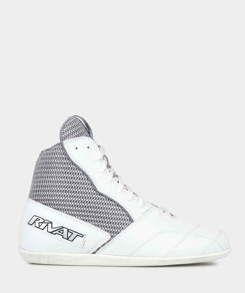 Chaussures de Boxe Française Rivat Uppercut - Blanc/Gris - Image 3