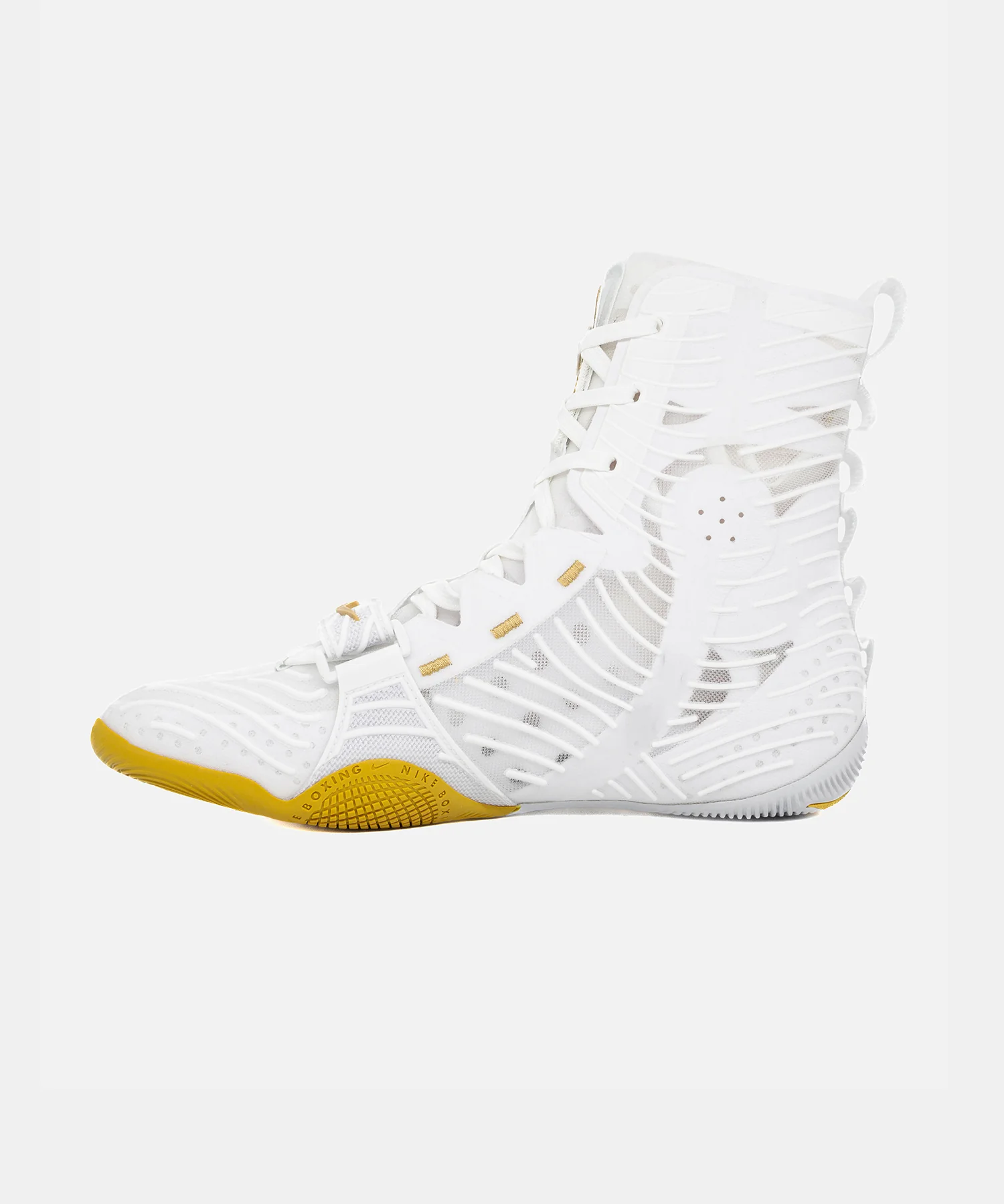 Chaussures de Boxe Nike Hyperko 3 - Blanc/Or - Image 4