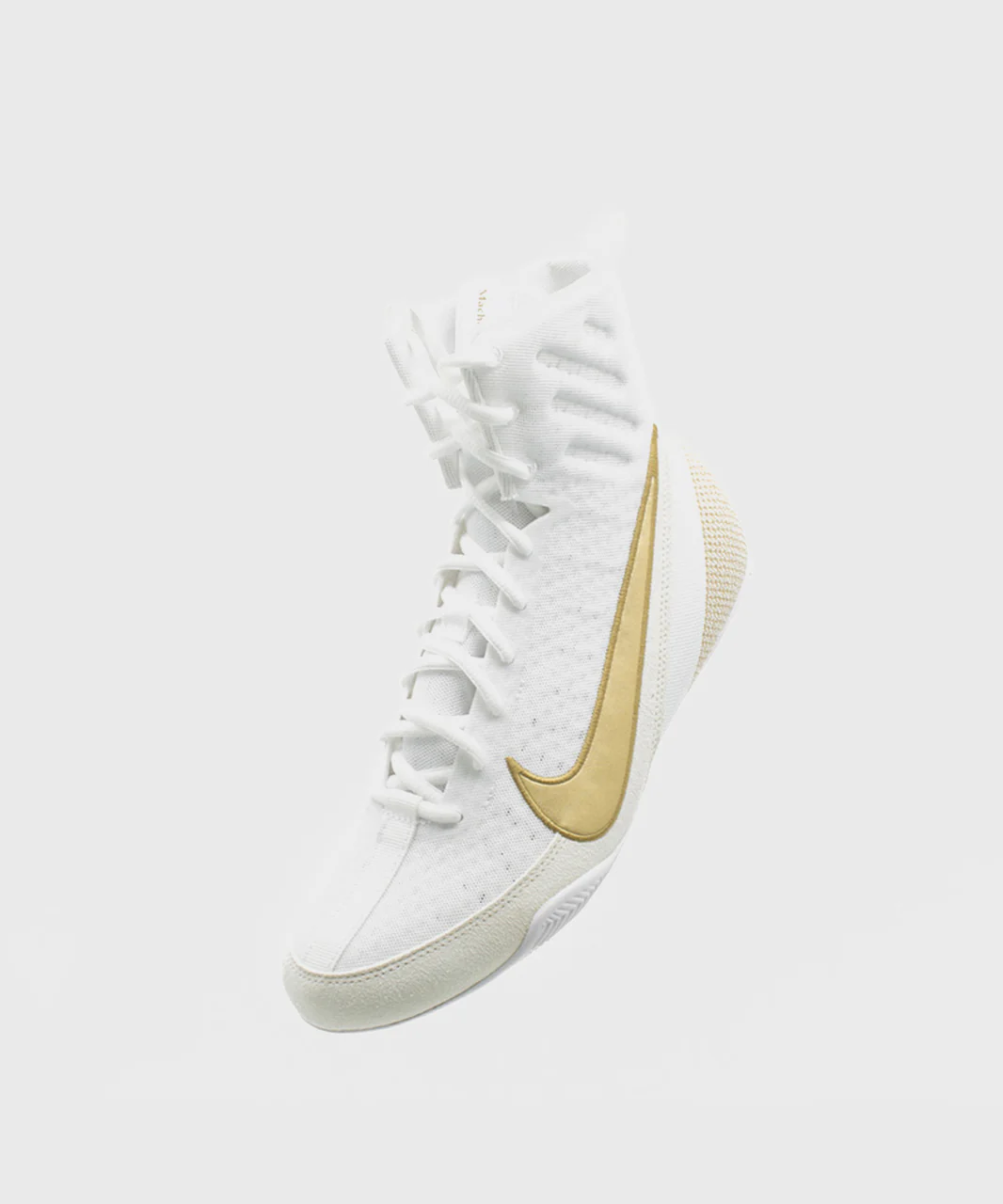 Chaussures de Boxe Semi-Montantes Nike Machomai 3 - Blanche/Or - Image 3