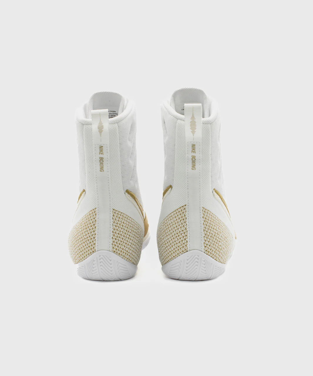 Chaussures de Boxe Semi-Montantes Nike Machomai 3 - Blanche/Or - Image 5