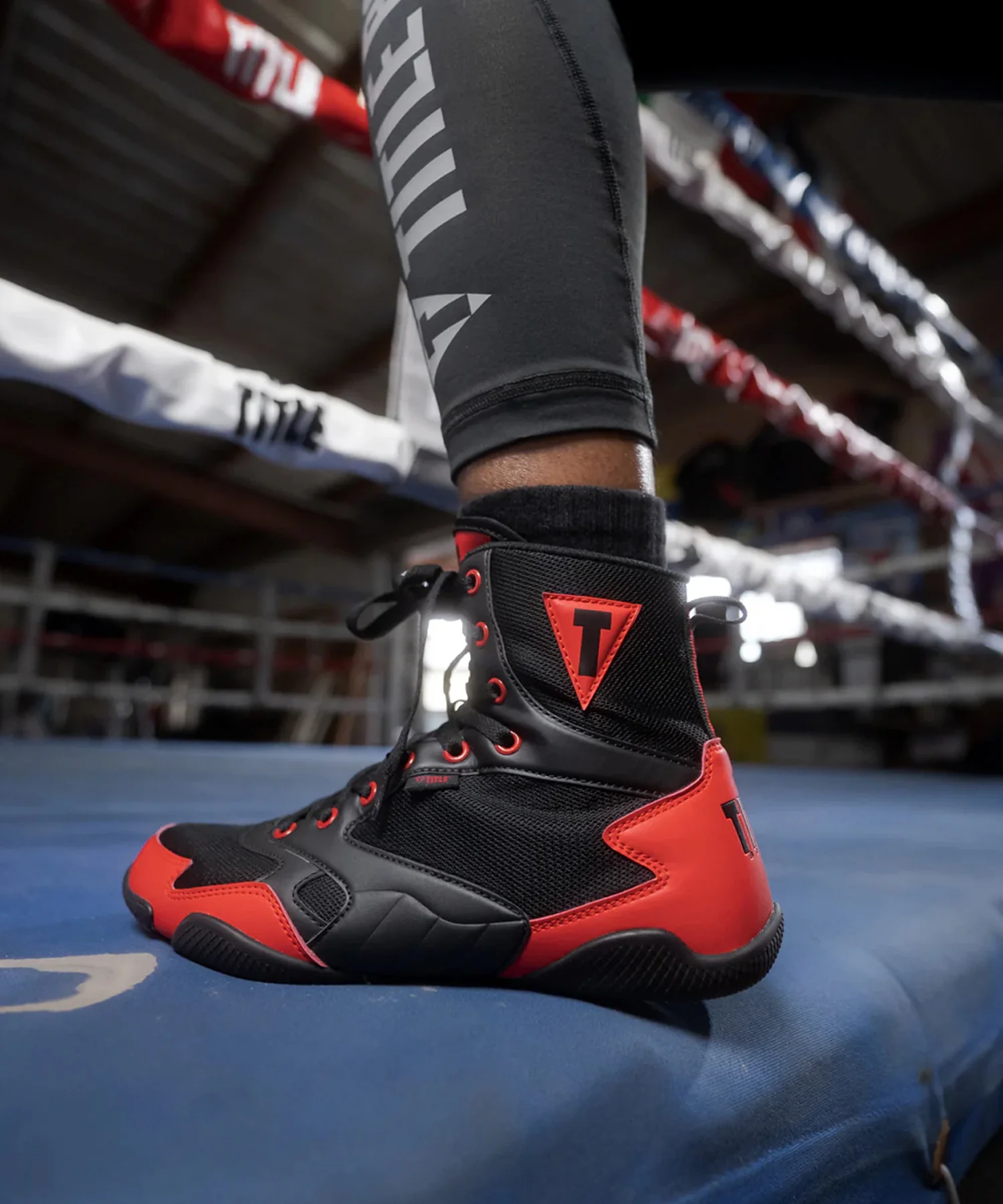Chaussures de Boxe Title Boxing Charged - Noir/Rouge - Image 5