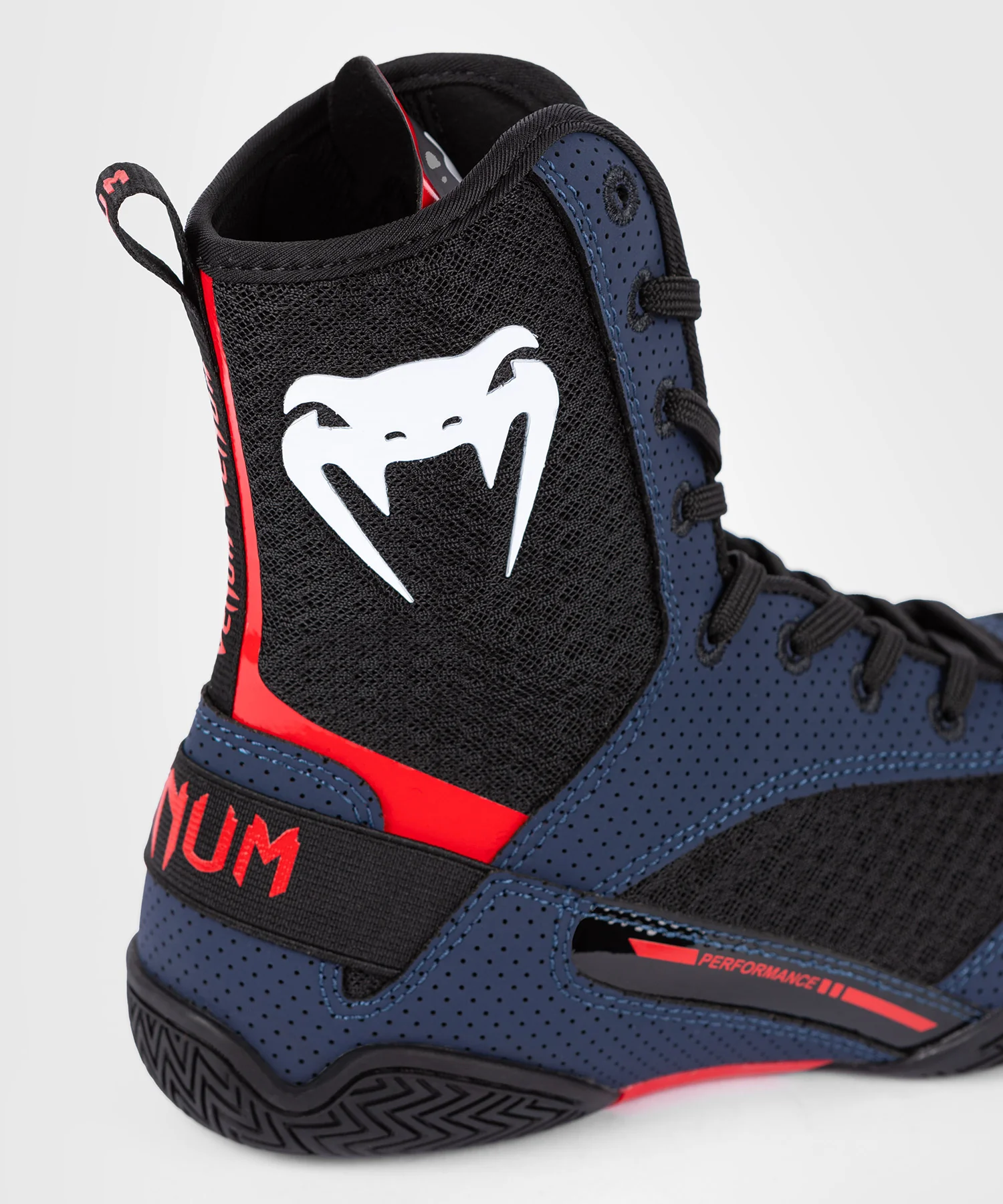 Chaussures de Boxe Venum Elite - Bleu Marine/Noir/Rouge - Image 10