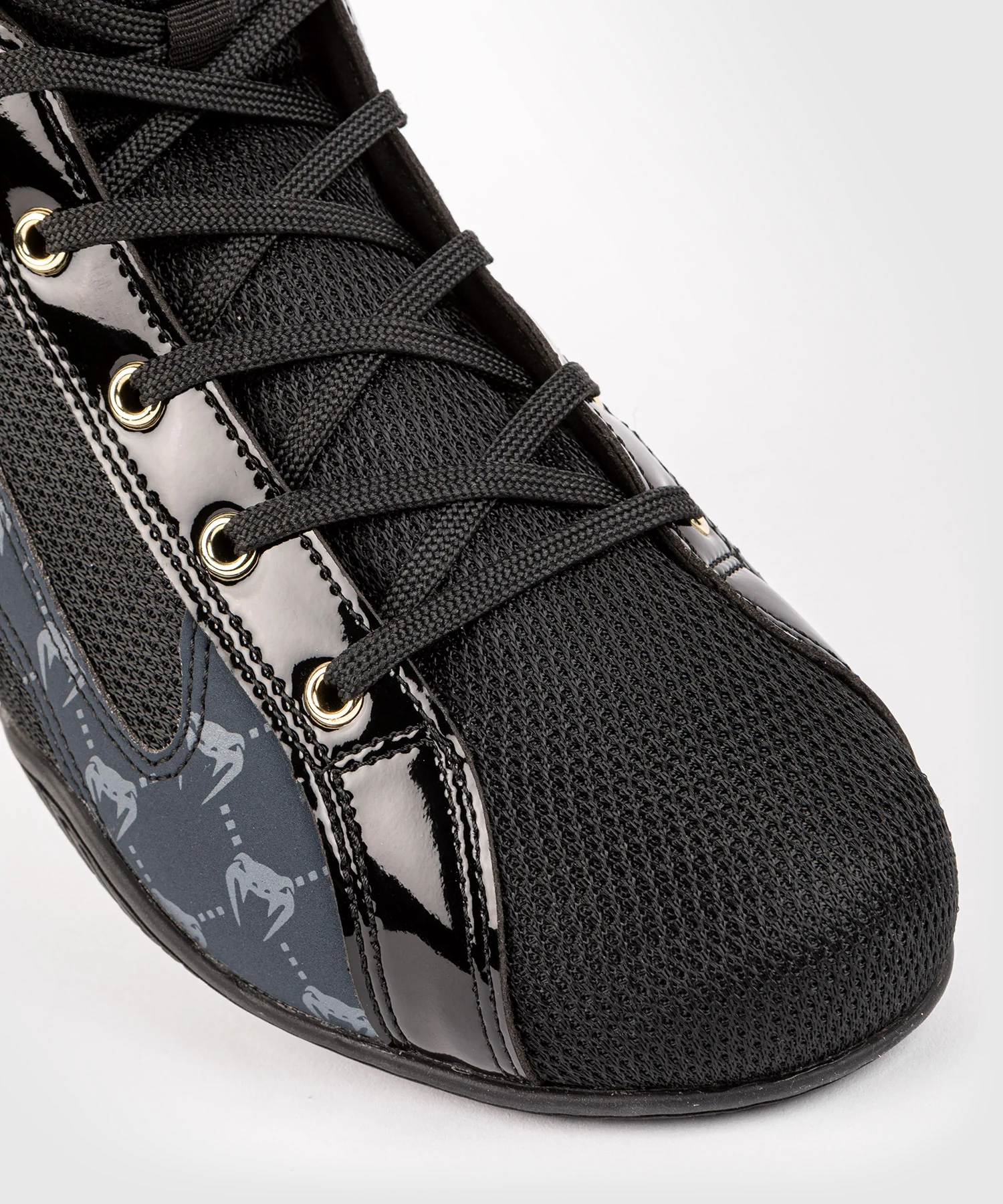 Chaussures de Boxe Venum Elite Evo Monogram - Noir/Bleu Marine - Image 4