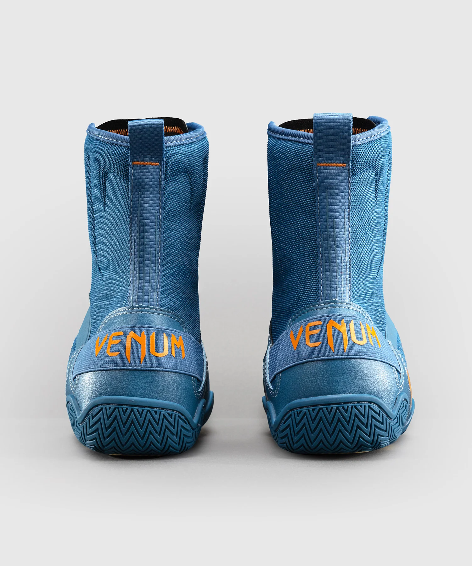 Chaussures de Boxe Venum Elite Neo – Bleu Acier/Orange - Image 4