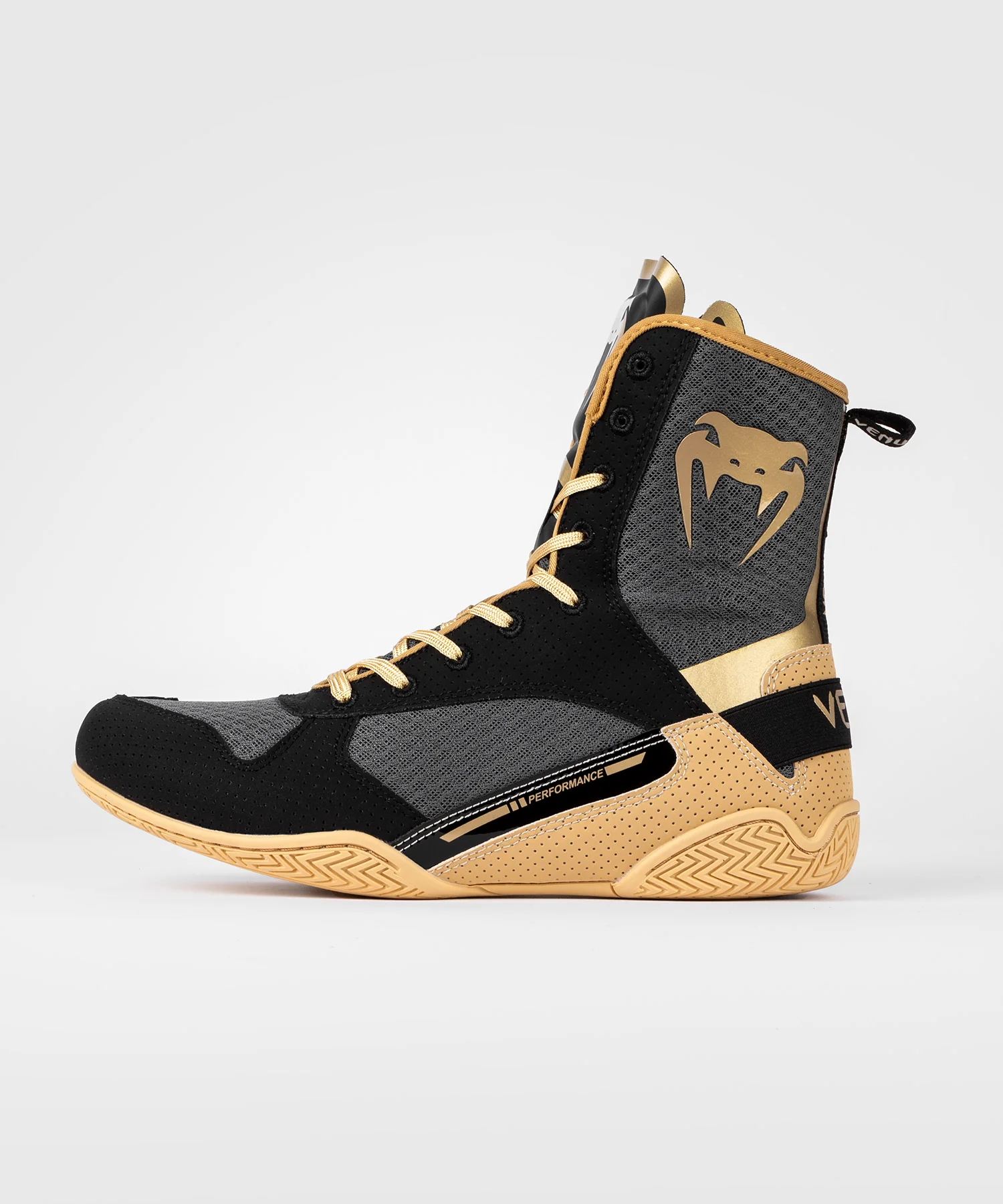 Chaussures de boxe Venum Elite - Noir/Beige - Image 2