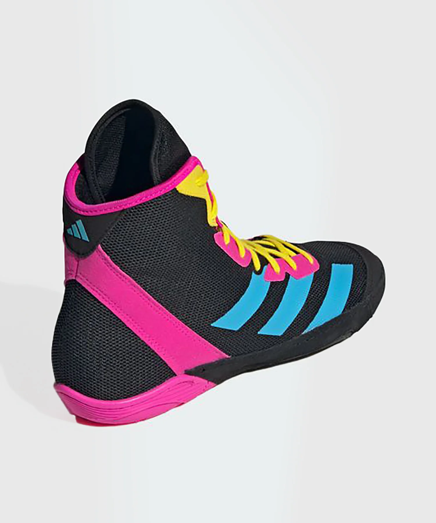 Chaussures de Lutte Adidas Adizero - Noir/Bleu/Rose - Image 2