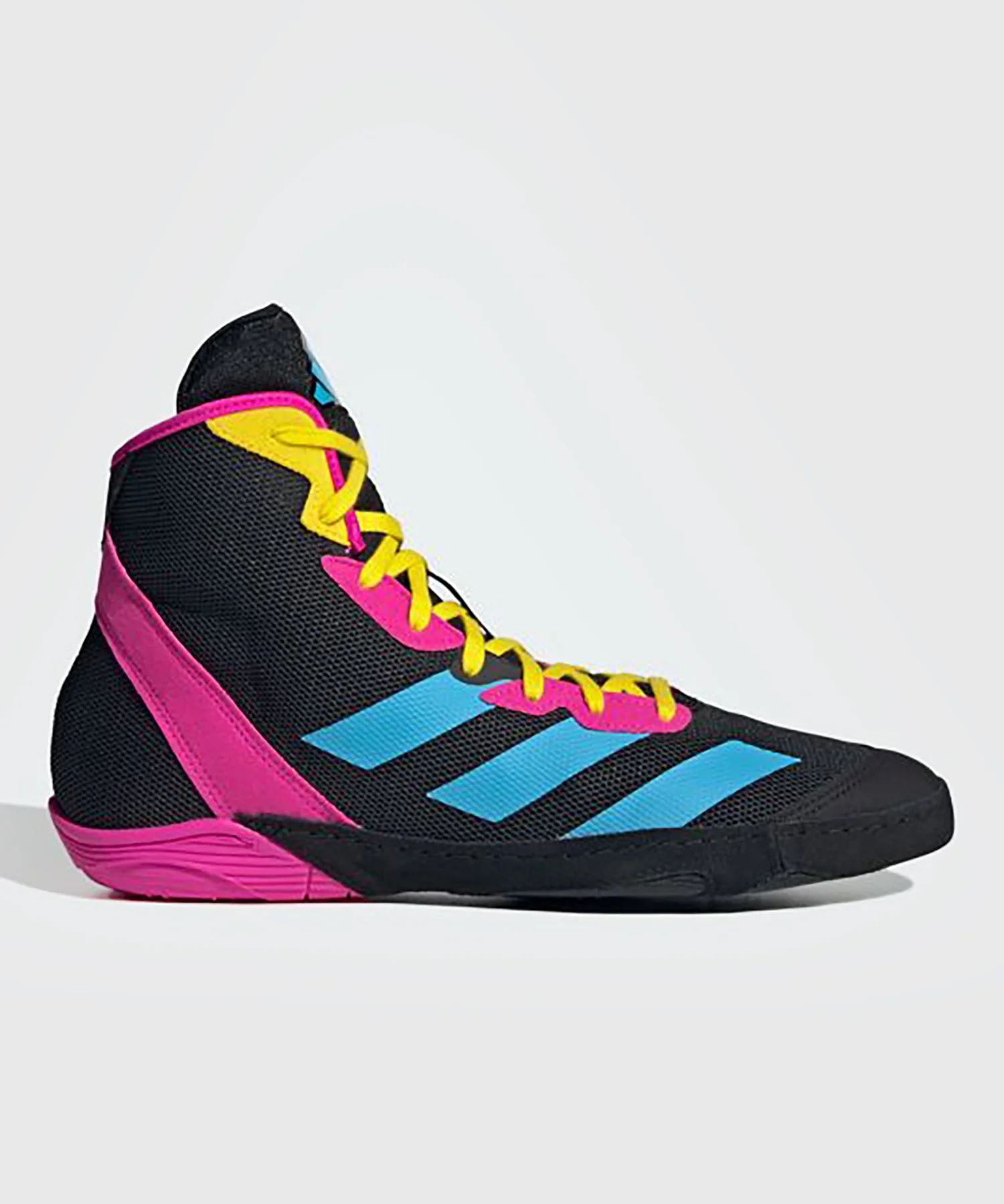 Chaussures de Lutte Adidas Adizero - Noir/Bleu/Rose - Image 4