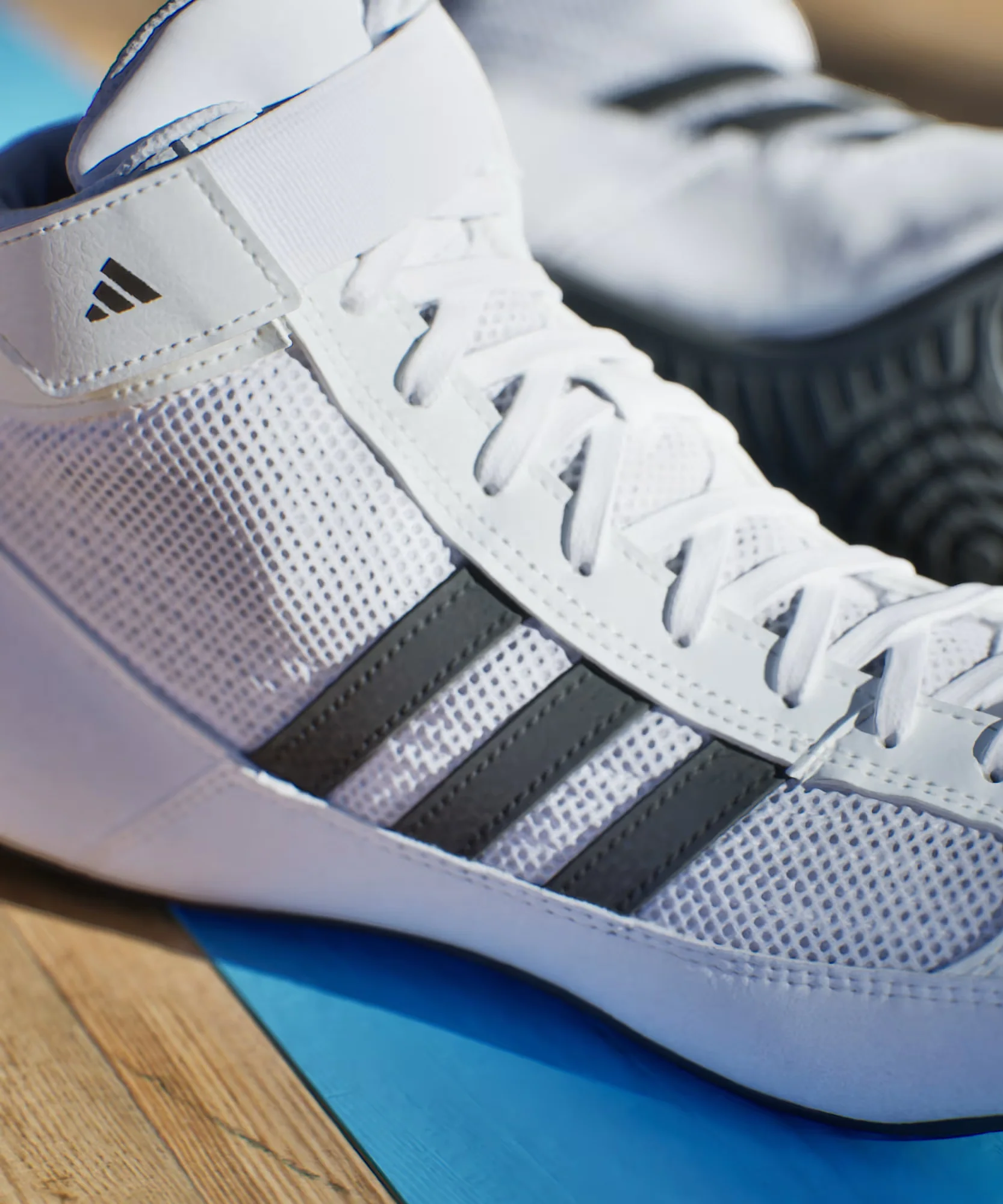 Chaussures de Lutte Adidas Havoc - Blanc/Noir - Image 8