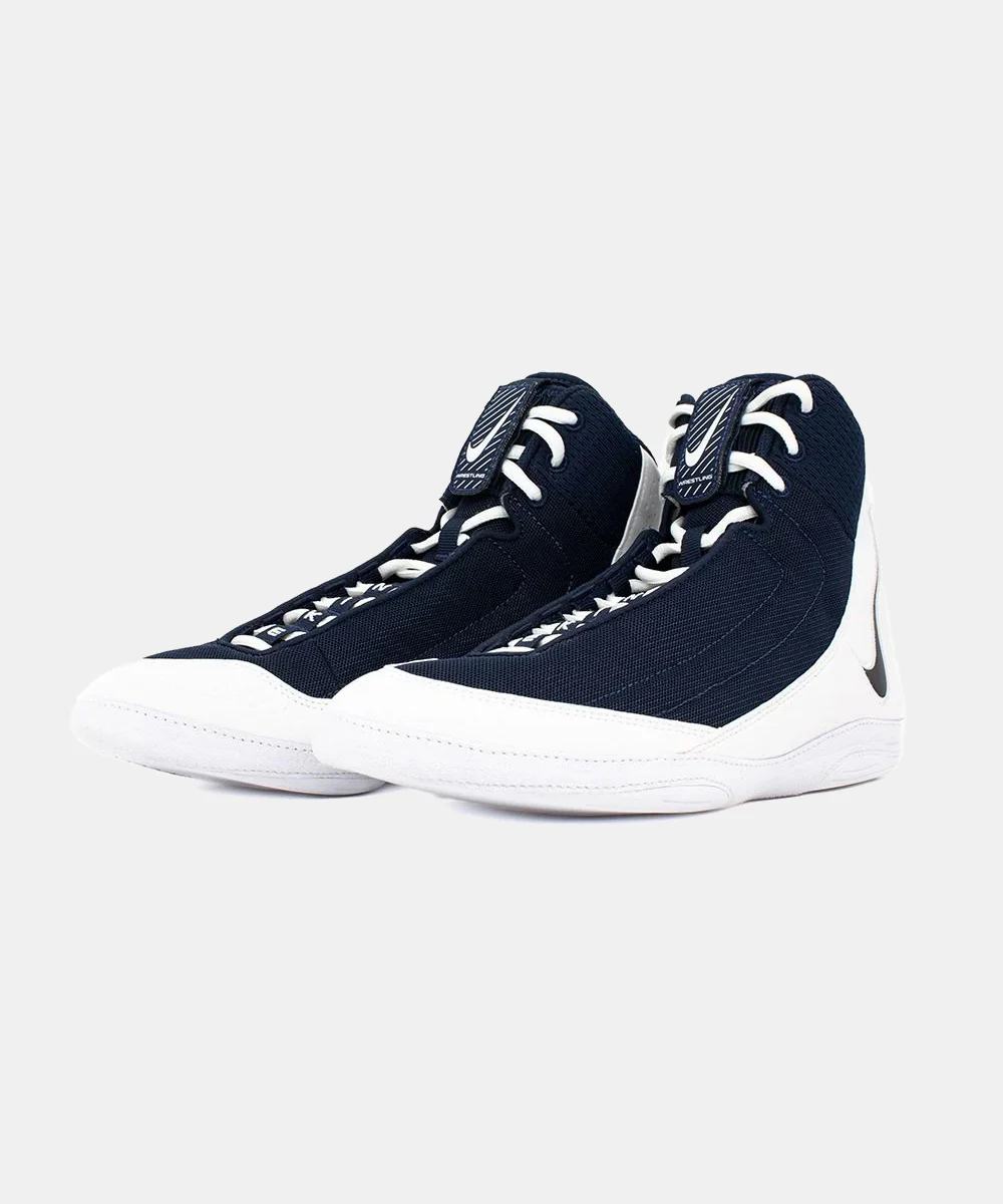 Chaussures de Lutte Inflict 4 Nike - Bleu Marine/Blanc - Image 7