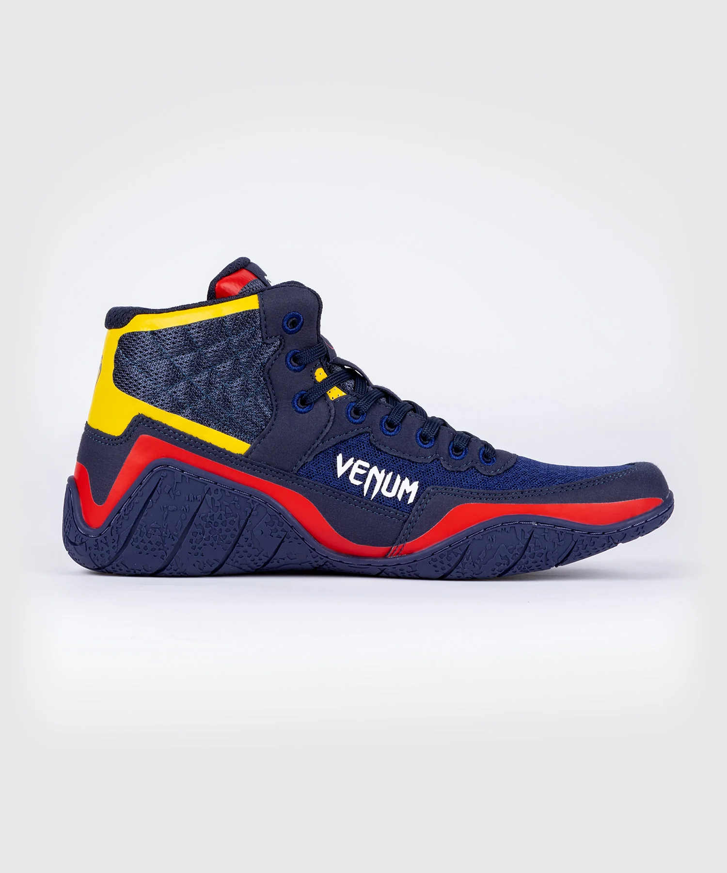 Chaussures de lutte Venum Elite - Bleu/Jaune - Image 3