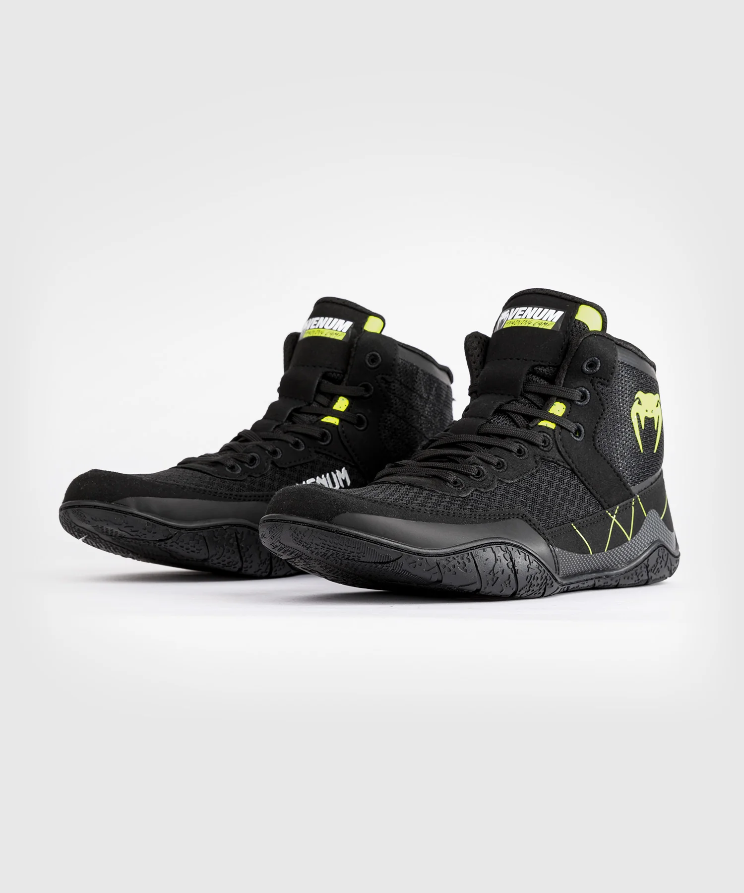 Chaussures de lutte Venum Training Camp 4.0 - Noir/Vert Néon