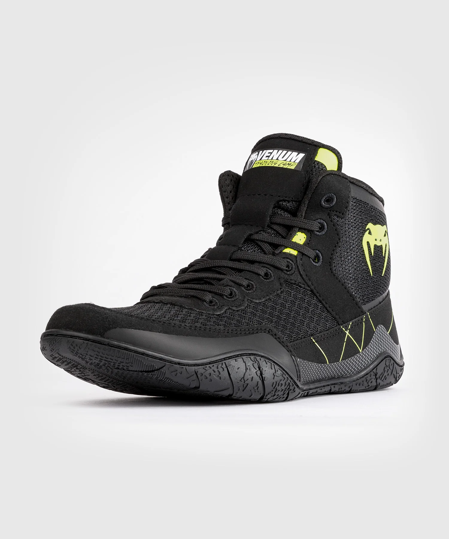 Chaussures de lutte Venum Training Camp 4.0 - Noir/Vert Néon - Image 2
