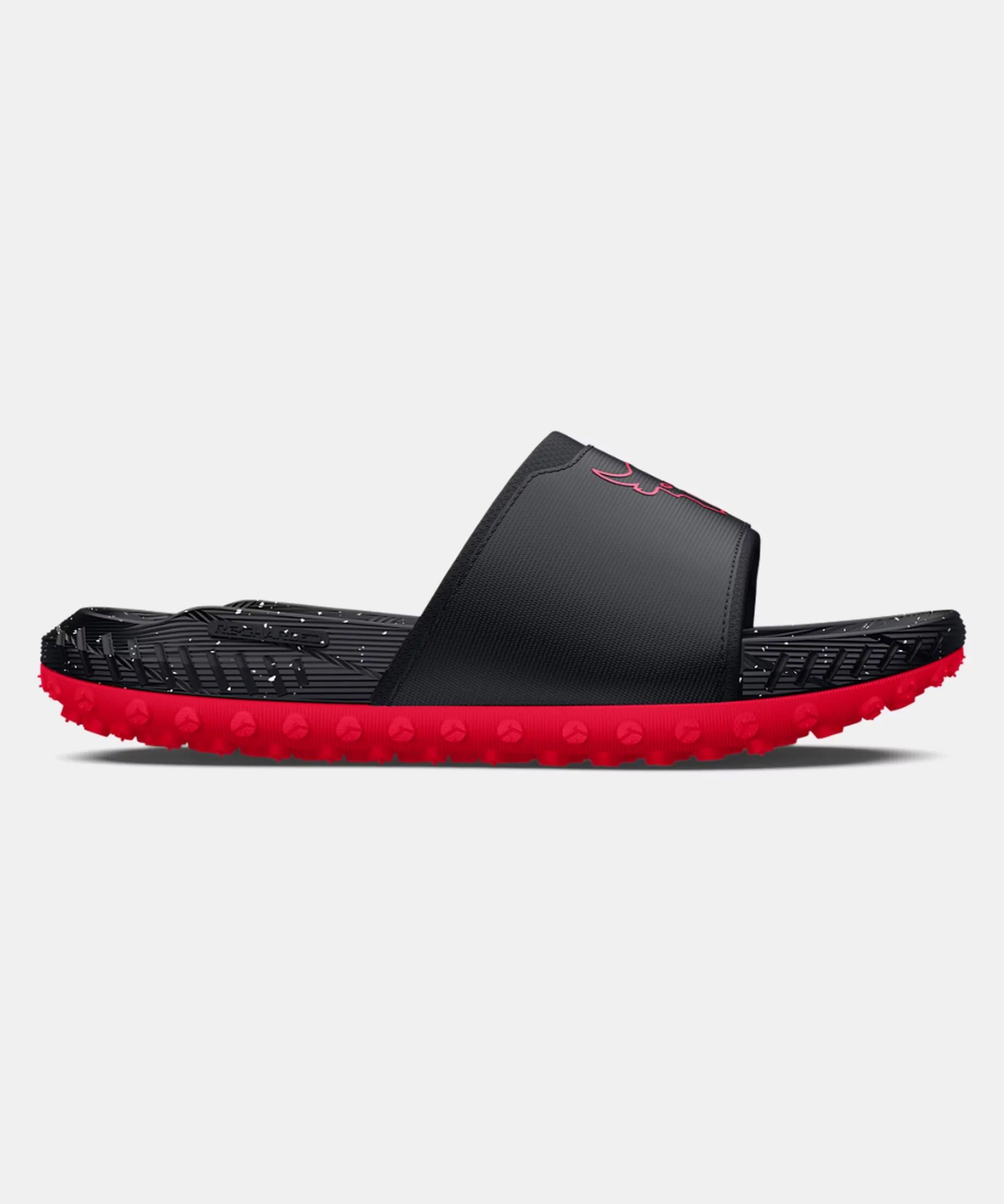 Claquette Under Armour Project Rock 3 UFC - Noir/Rouge - Image 2