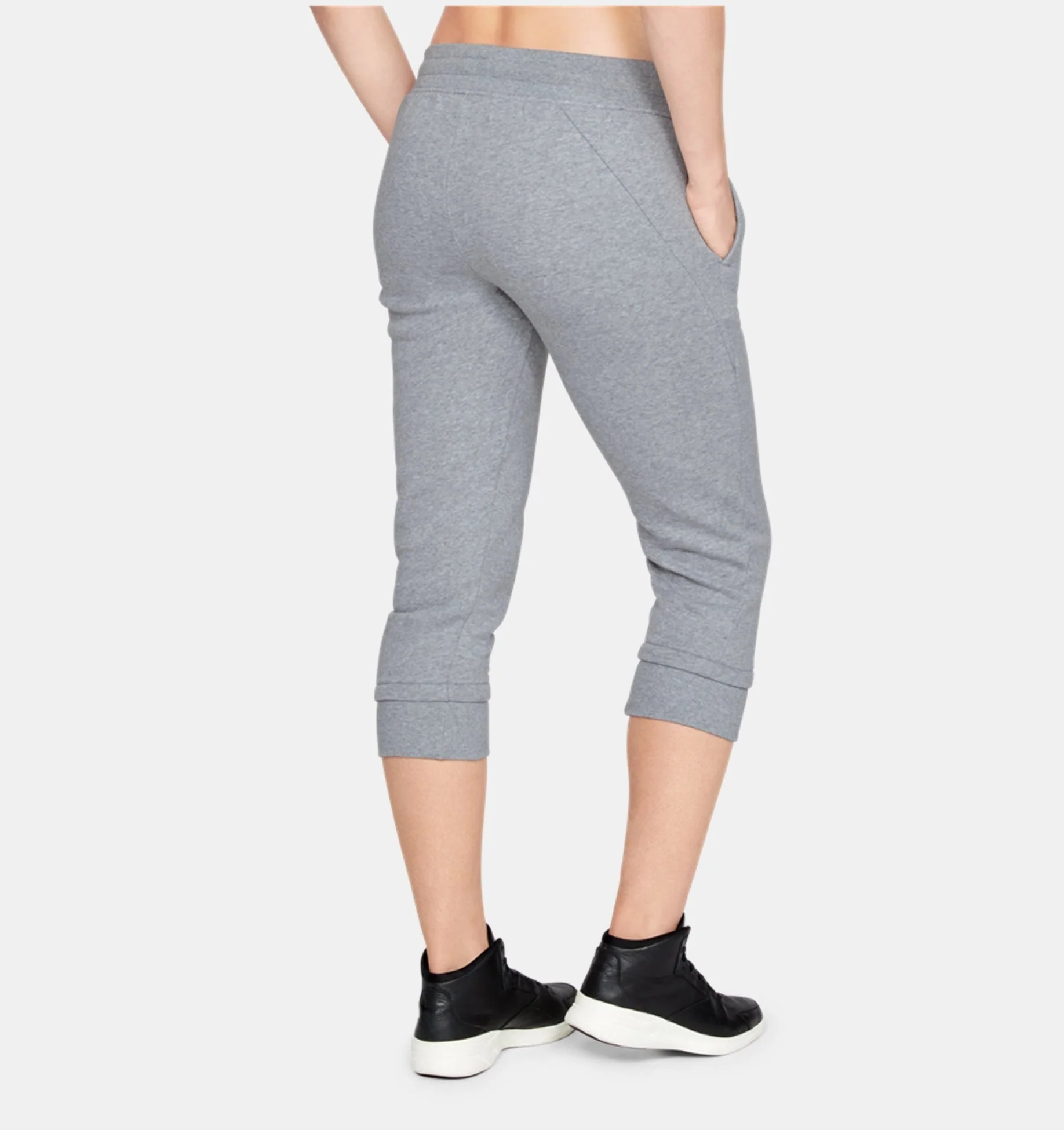 Corsaire Femme Under Armour Fleece Slim Leg - Gris - Image 2