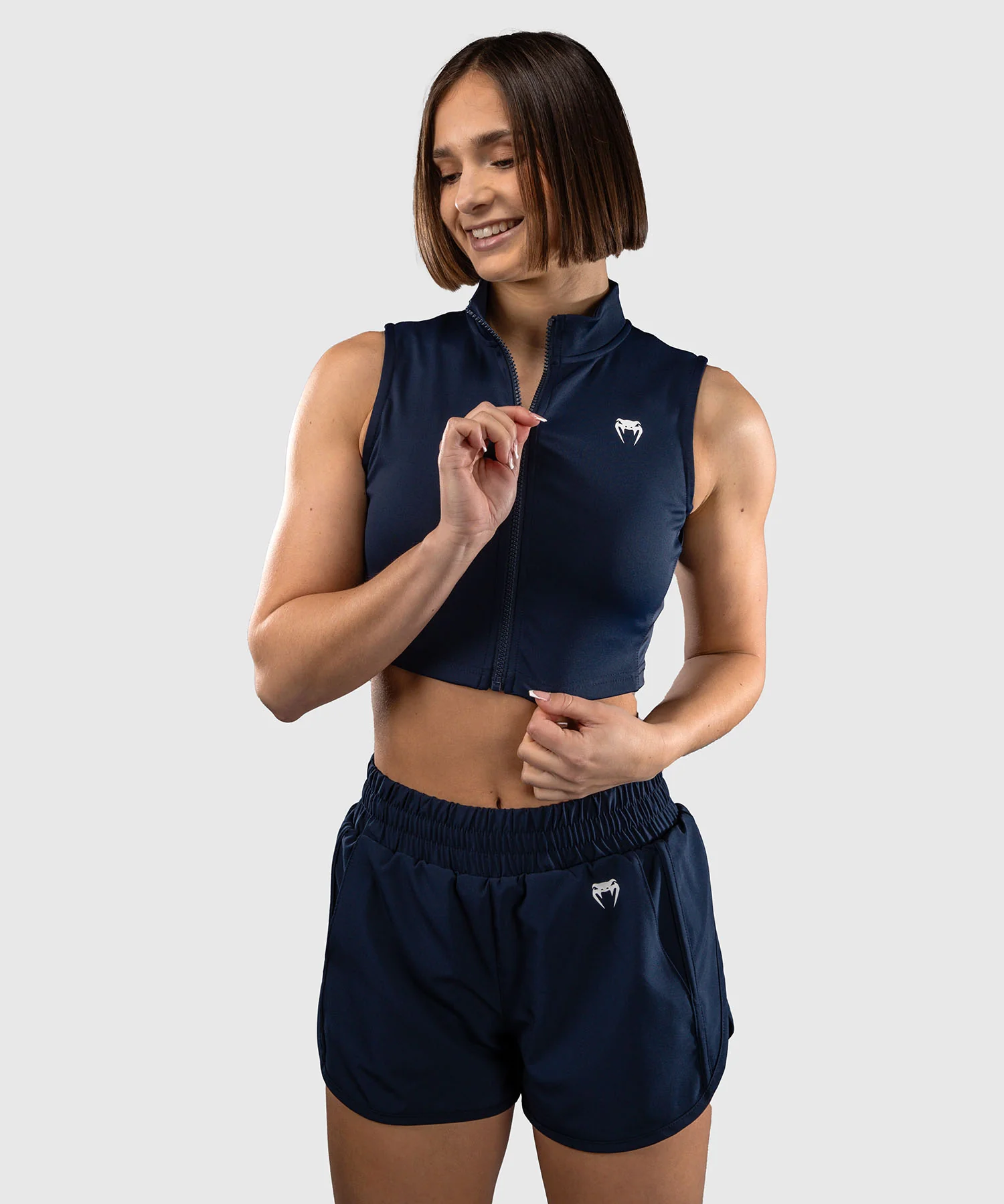 Crop Top pour Femme Venum Sculpt Shape - Bleu Marine - Image 2