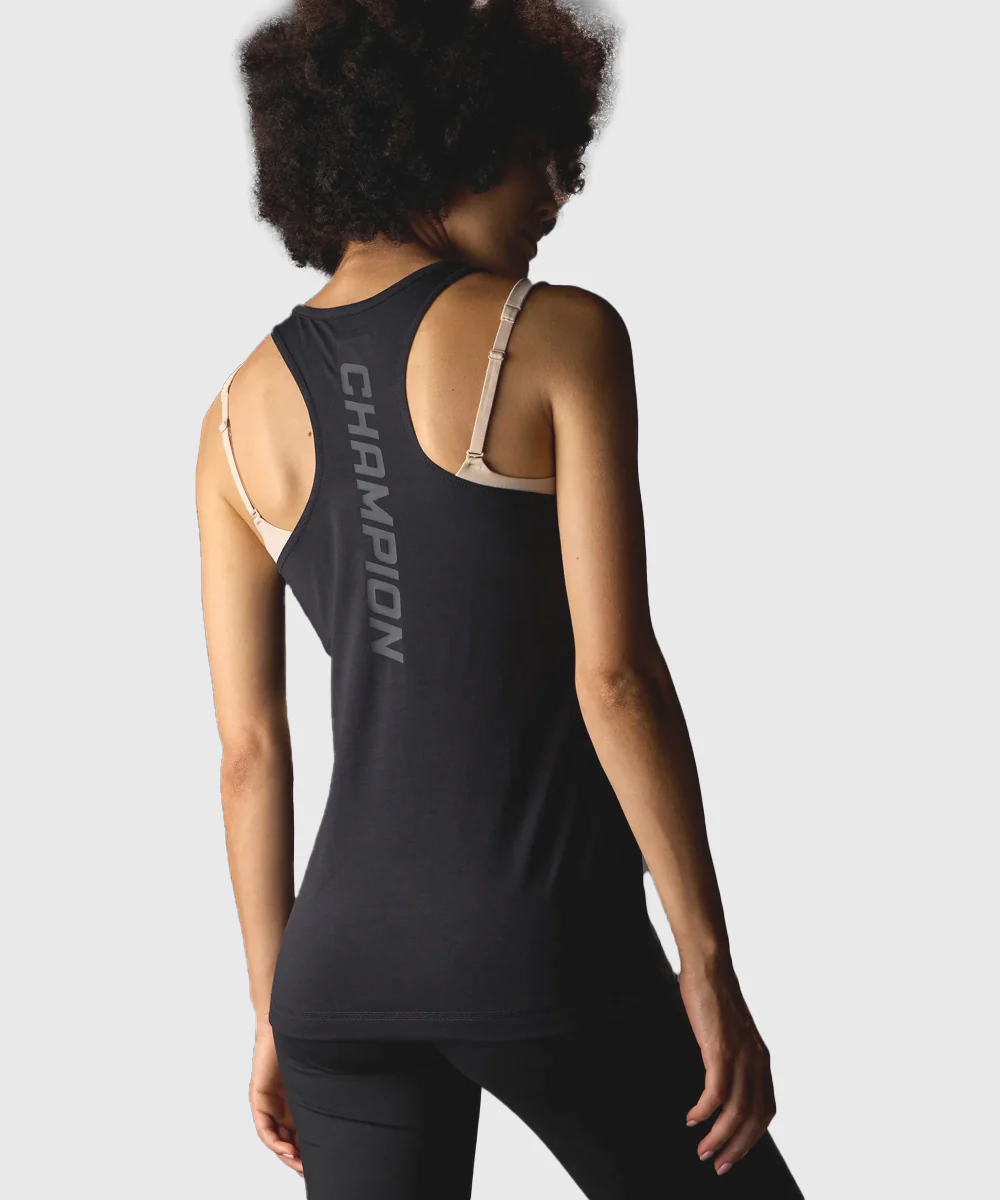 Débardeur Champion En Jersey Stretch Femme - Noir - Image 3