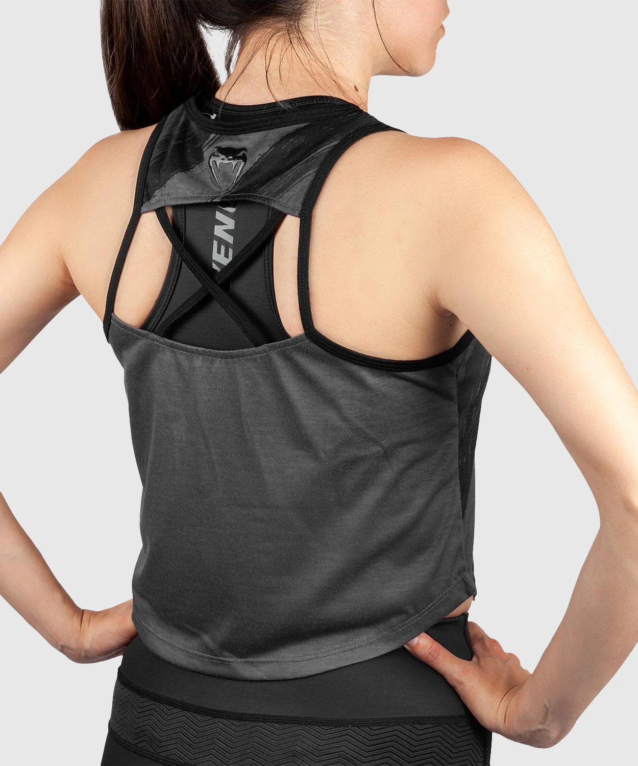 Débardeur court Femme Venum Rapid 2.0 – Noir/Noir - Image 4