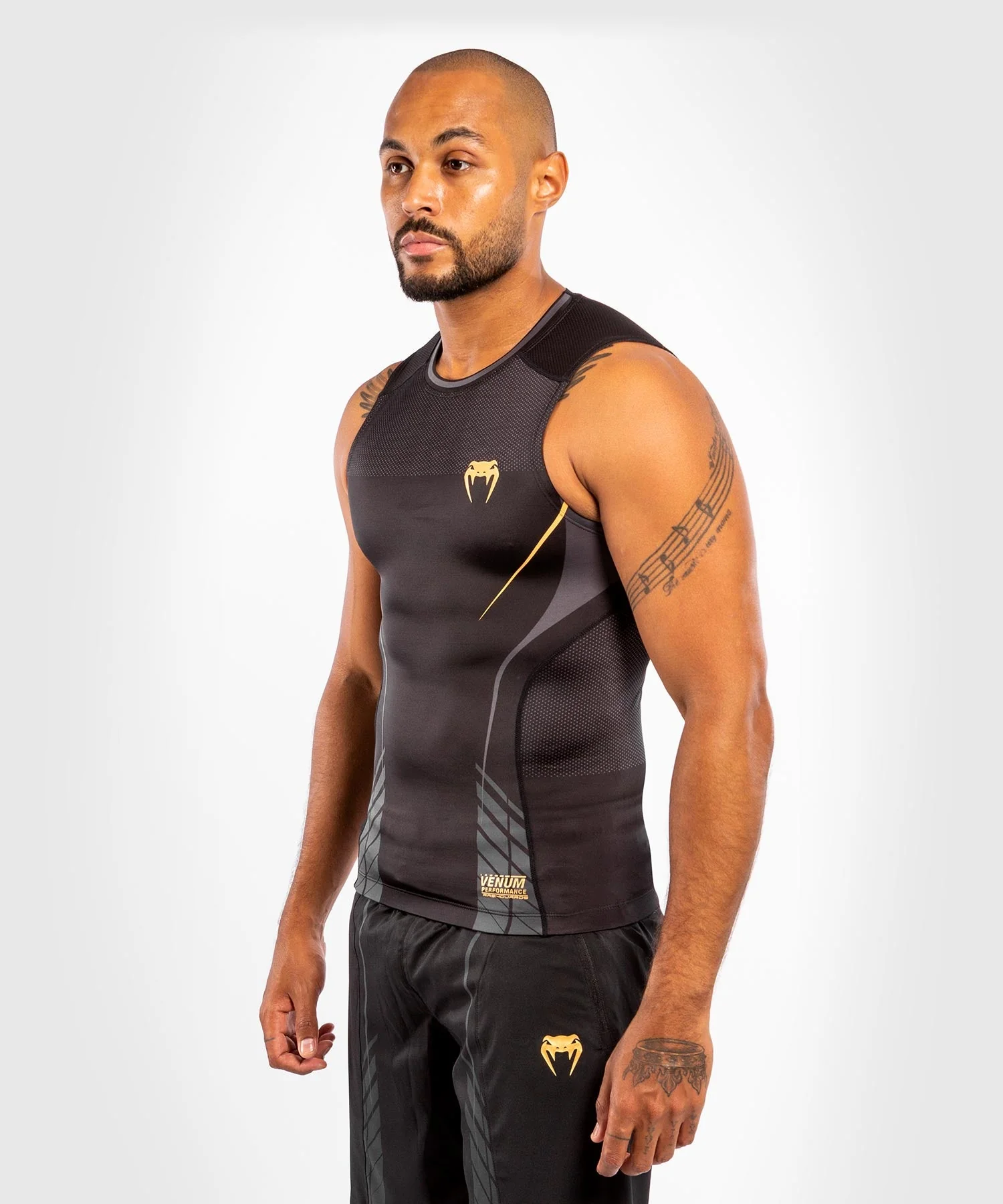 Débardeur de Compression Venum Athletics – Noir/Or - Image 3