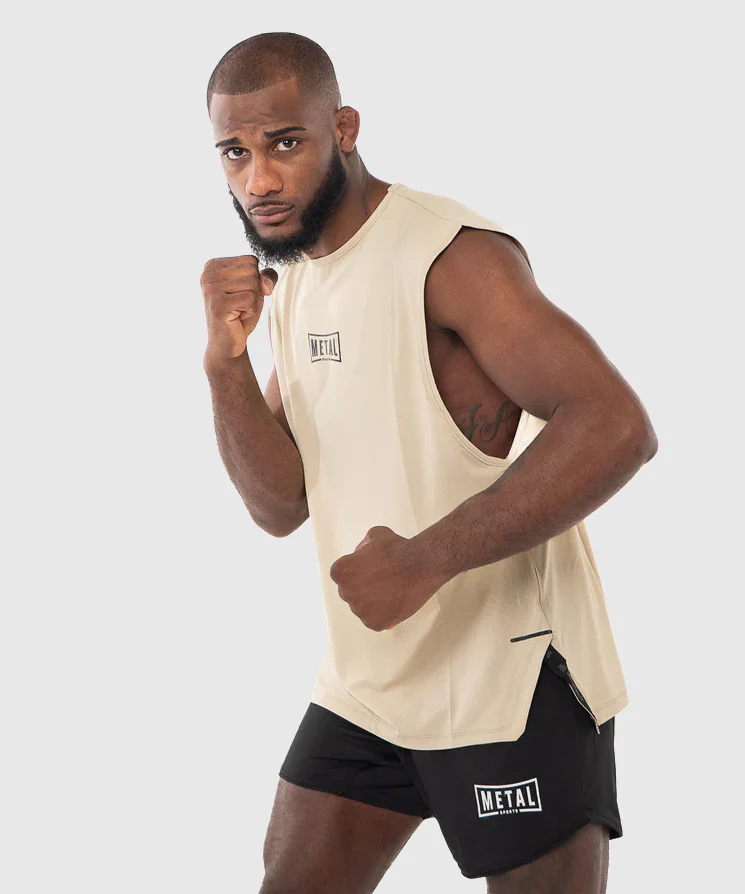 Débardeur Metal Boxe Entraînement Metal Desert Storm - Beige - Image 2