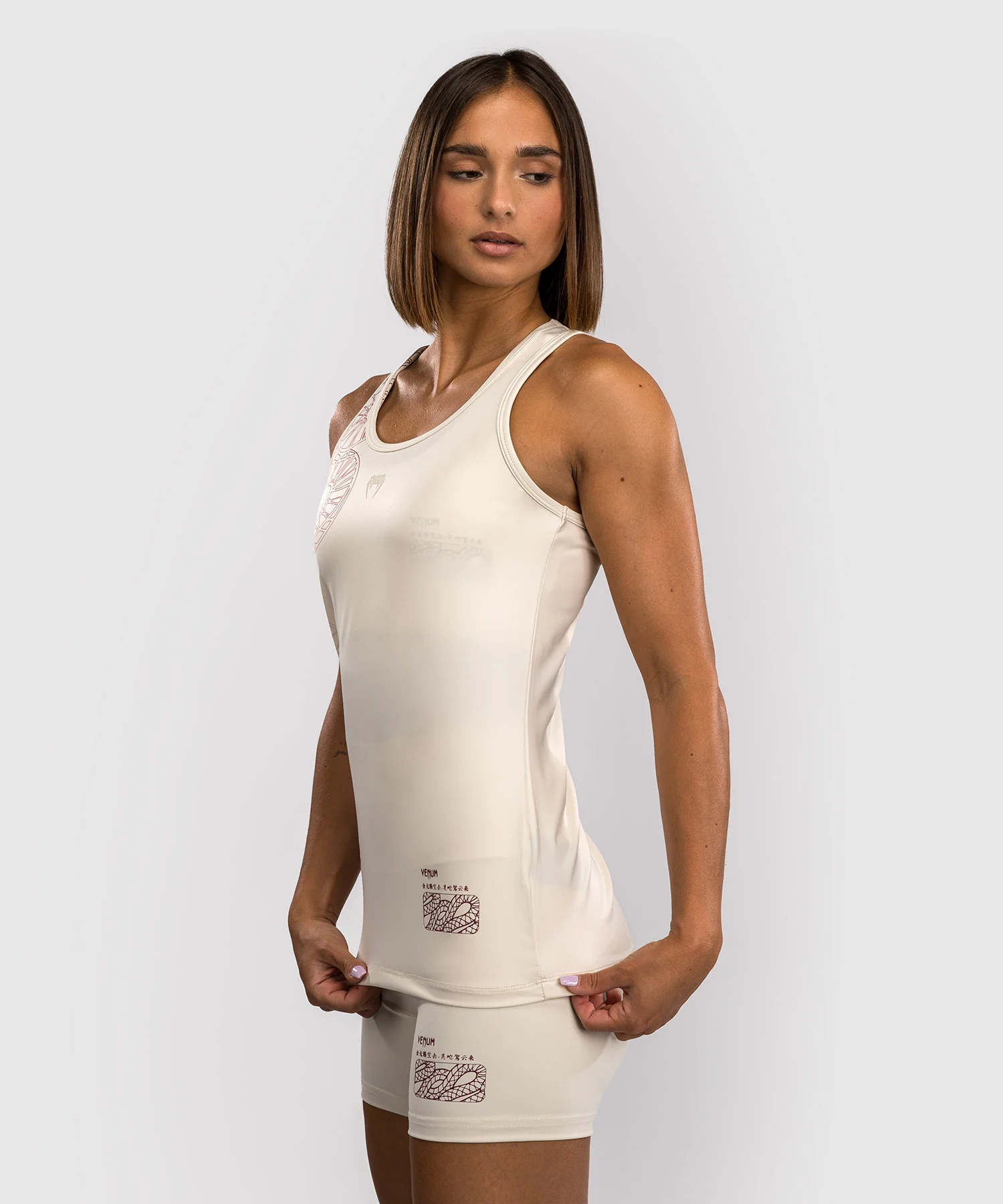 Débardeur pour Femmes Venum Serpenti – Ivoire/Bordeaux - Image 2