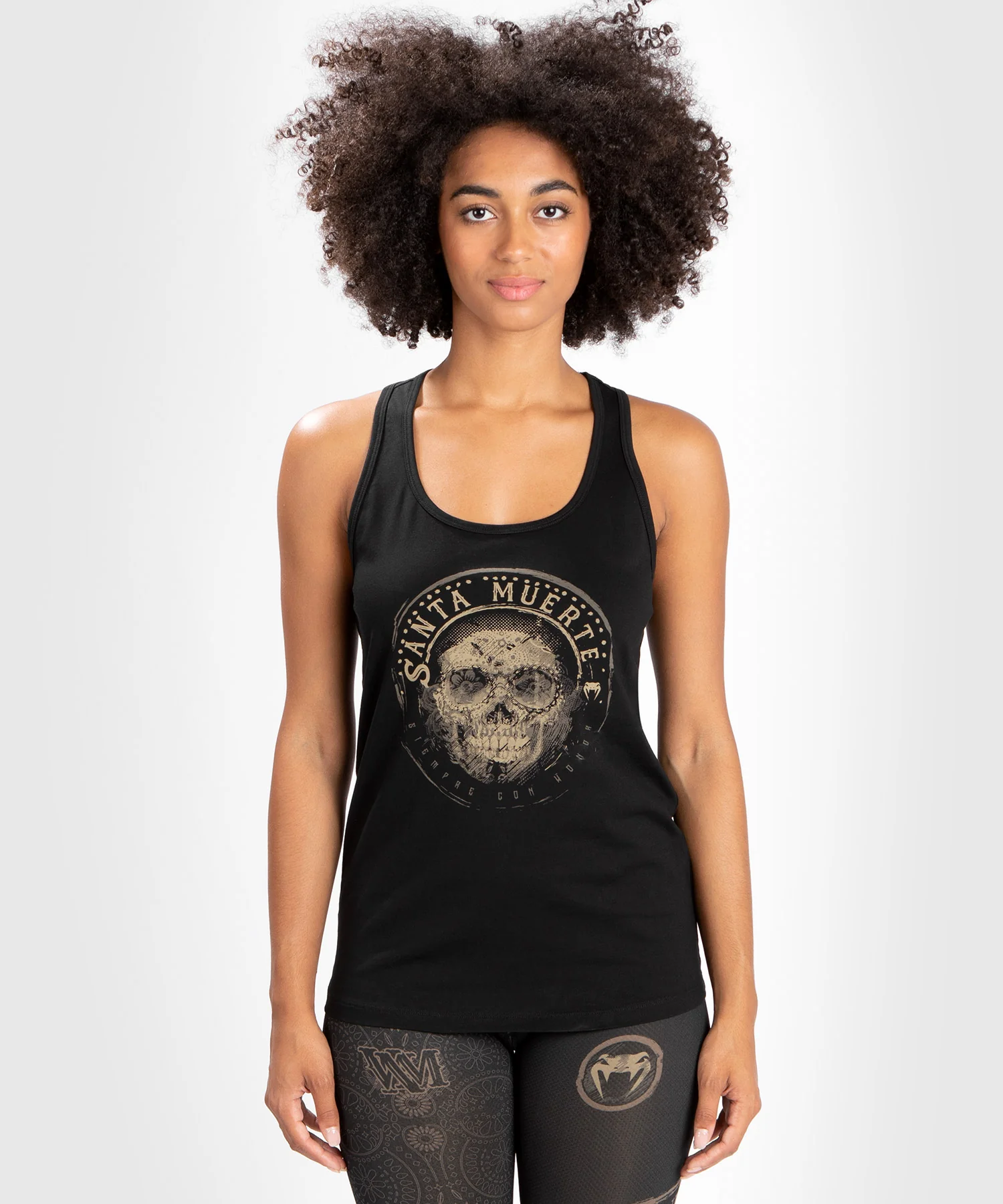 Débardeur Santa Muerte Dark Side Femme Venum - Noir/Marron