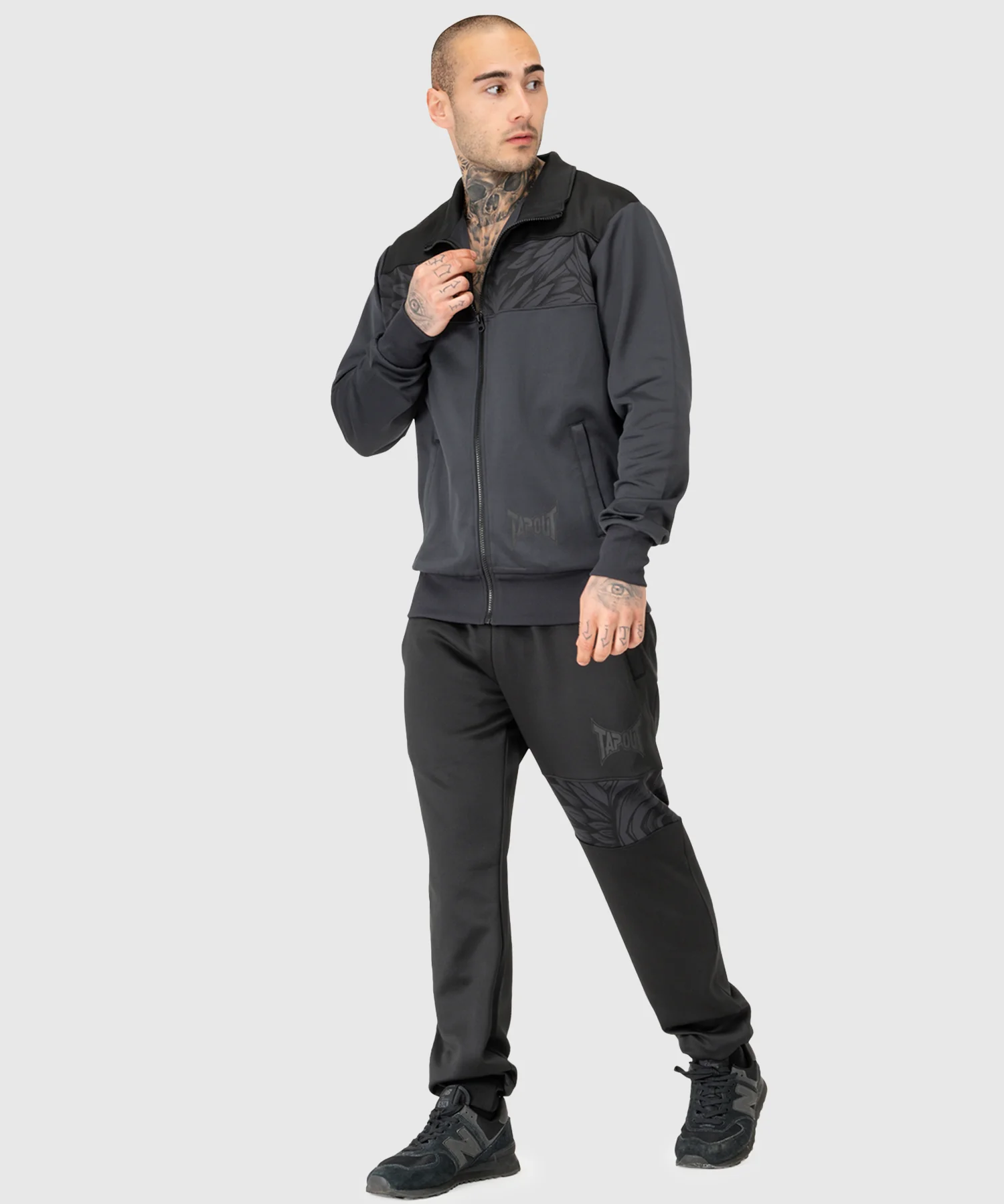 Ensemble de Jogging Tapout Spirit - Noir/Gris - Image 2