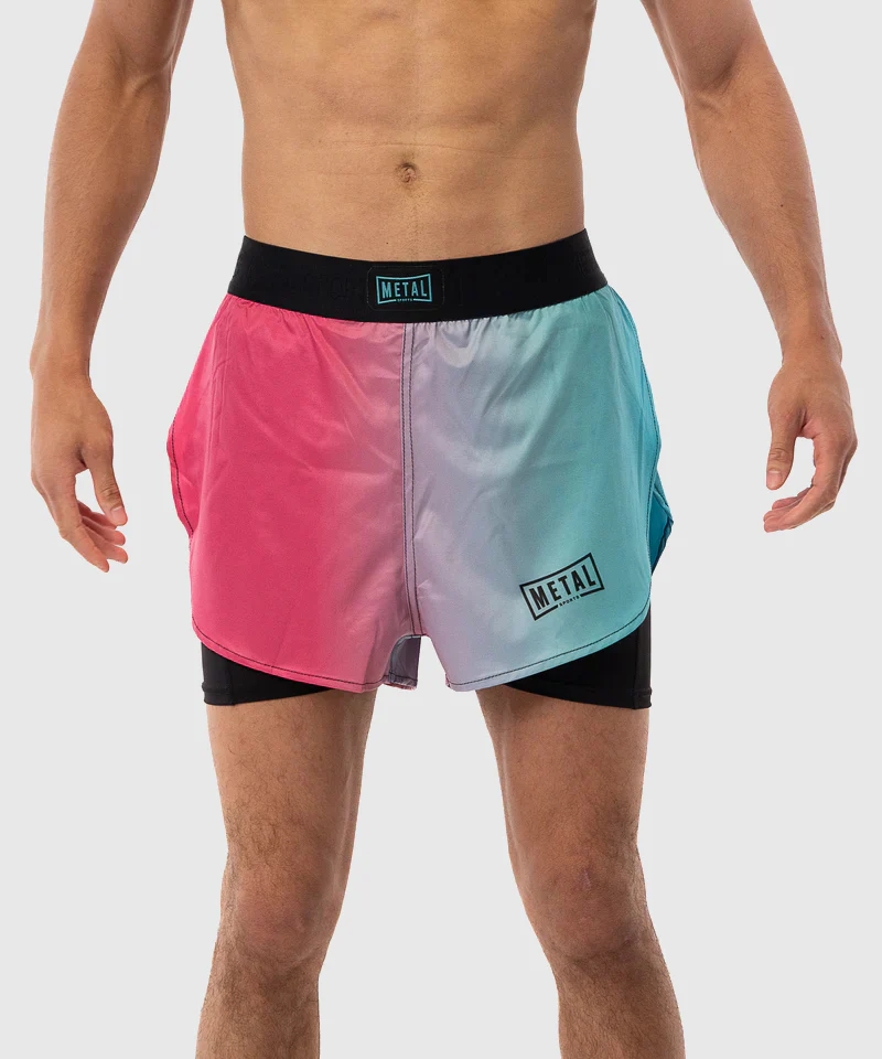 Short de MMA Metal Boxe 2 En 1 Metal Miami - Noir