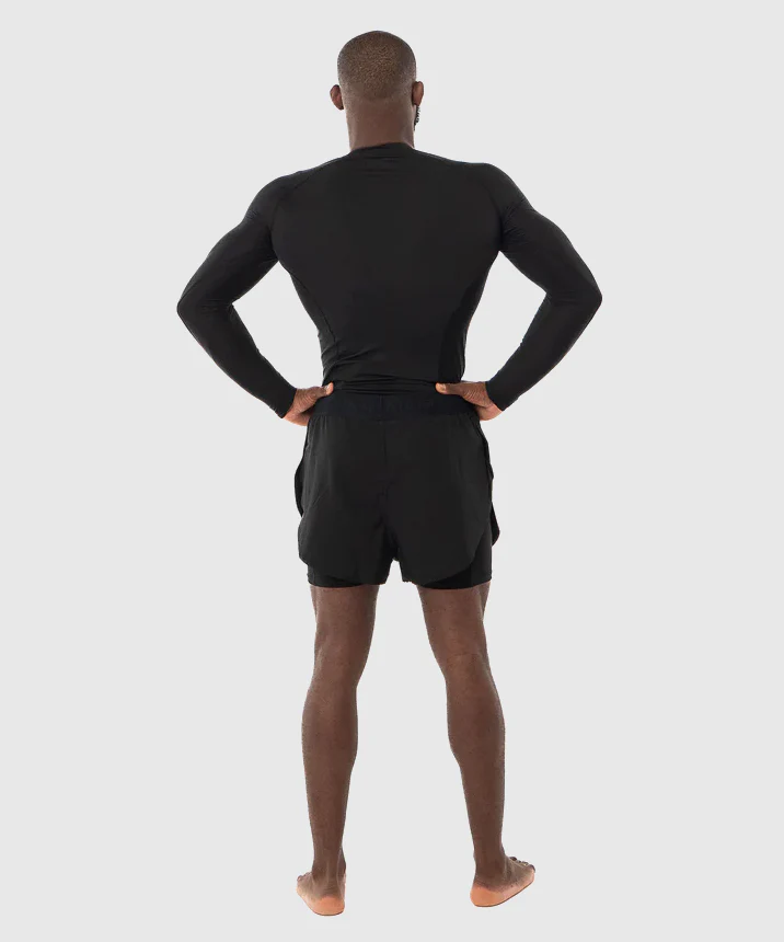 Short de MMA 2 En 1 Metal Boxe - Noir - Image 3