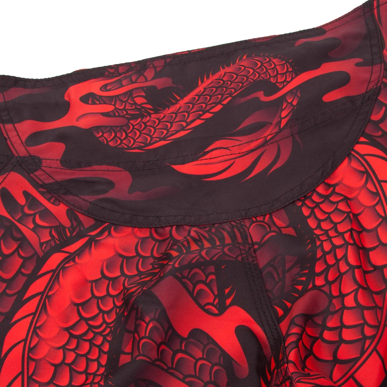 Fightshort court Venum Dragon's Flight - Noir/Rouge - Image 8