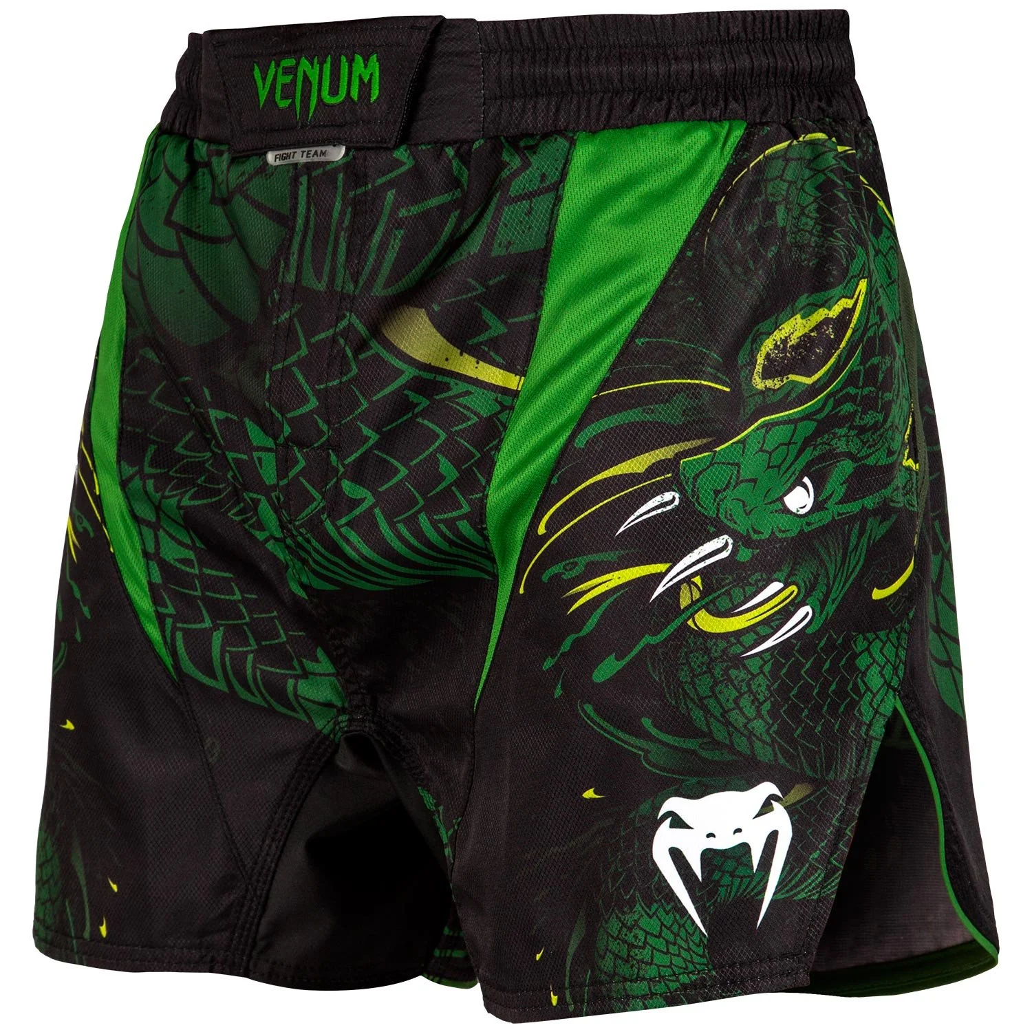 Fightshort court Venum Green Viper - Noir/Vert - Image 2