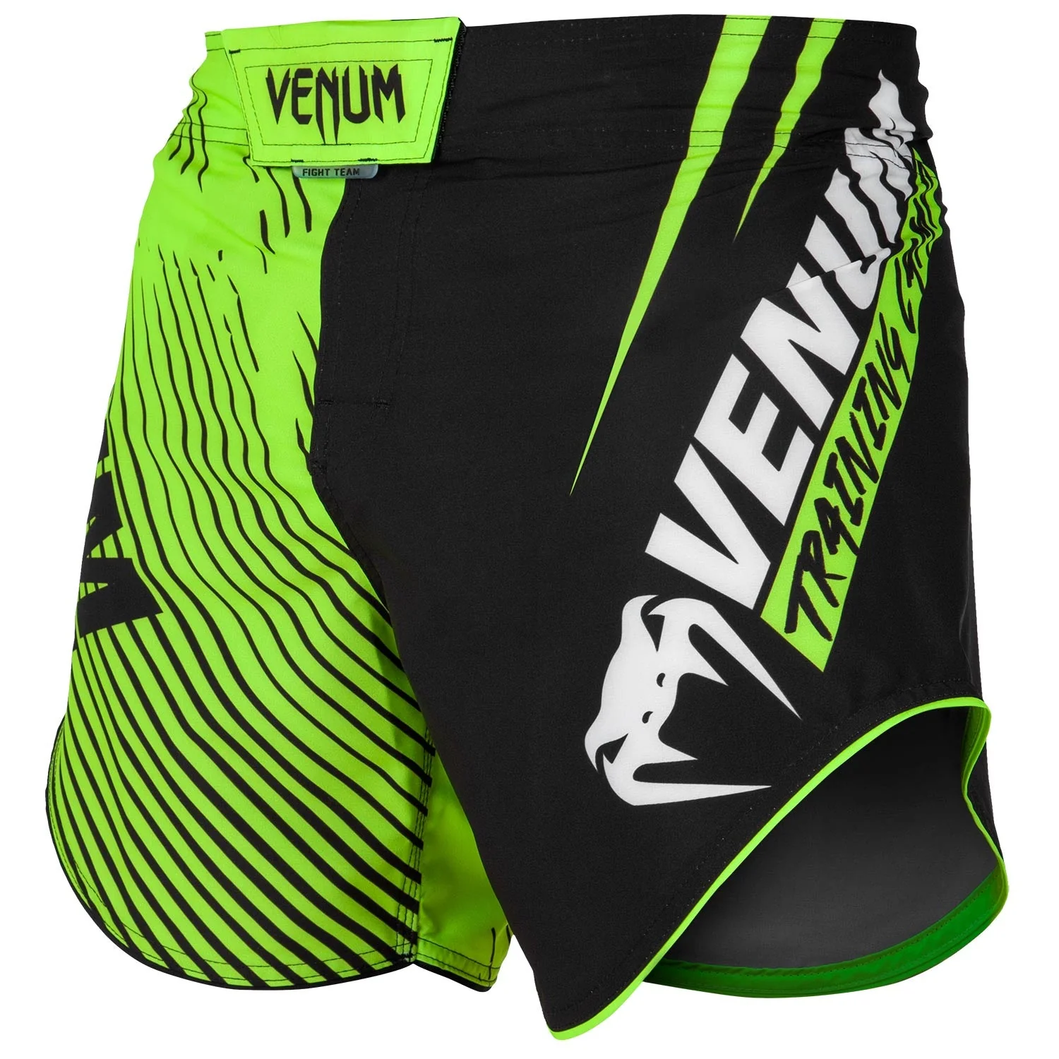 Fightshort court Venum Training Camp 2.0 - Noir/Jaune Fluo - Image 2