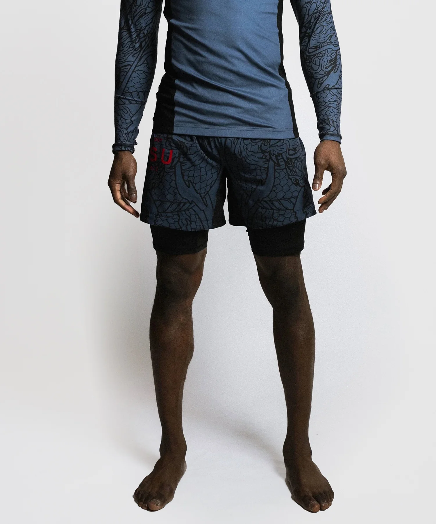 Short de MMA Fumetsu Dual Layer Dragon Slayer - Bleu/Rouge - Image 2