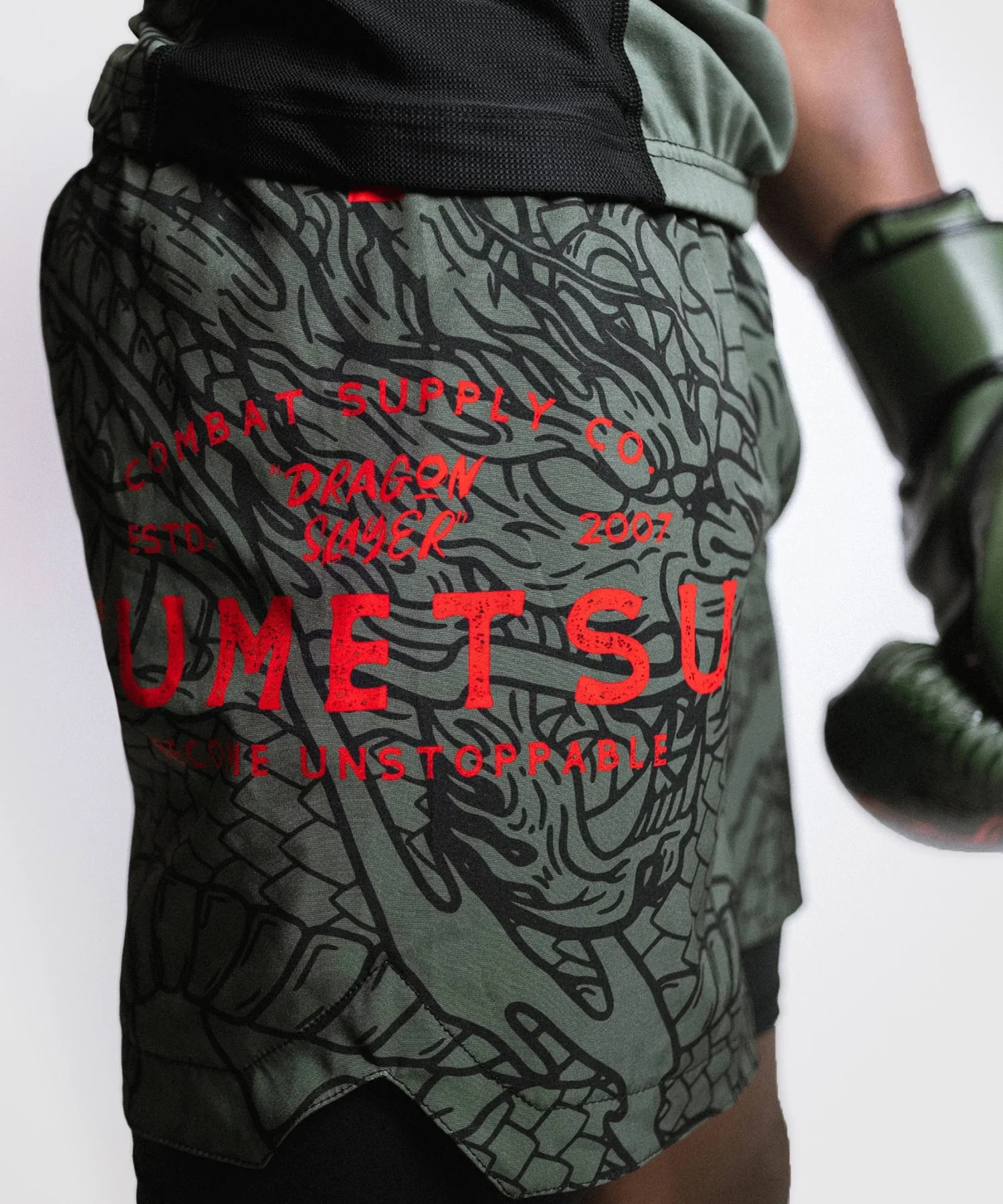 Short de MMA Fumetsu Dual Layer Dragon Slayer - Kaki/Orange