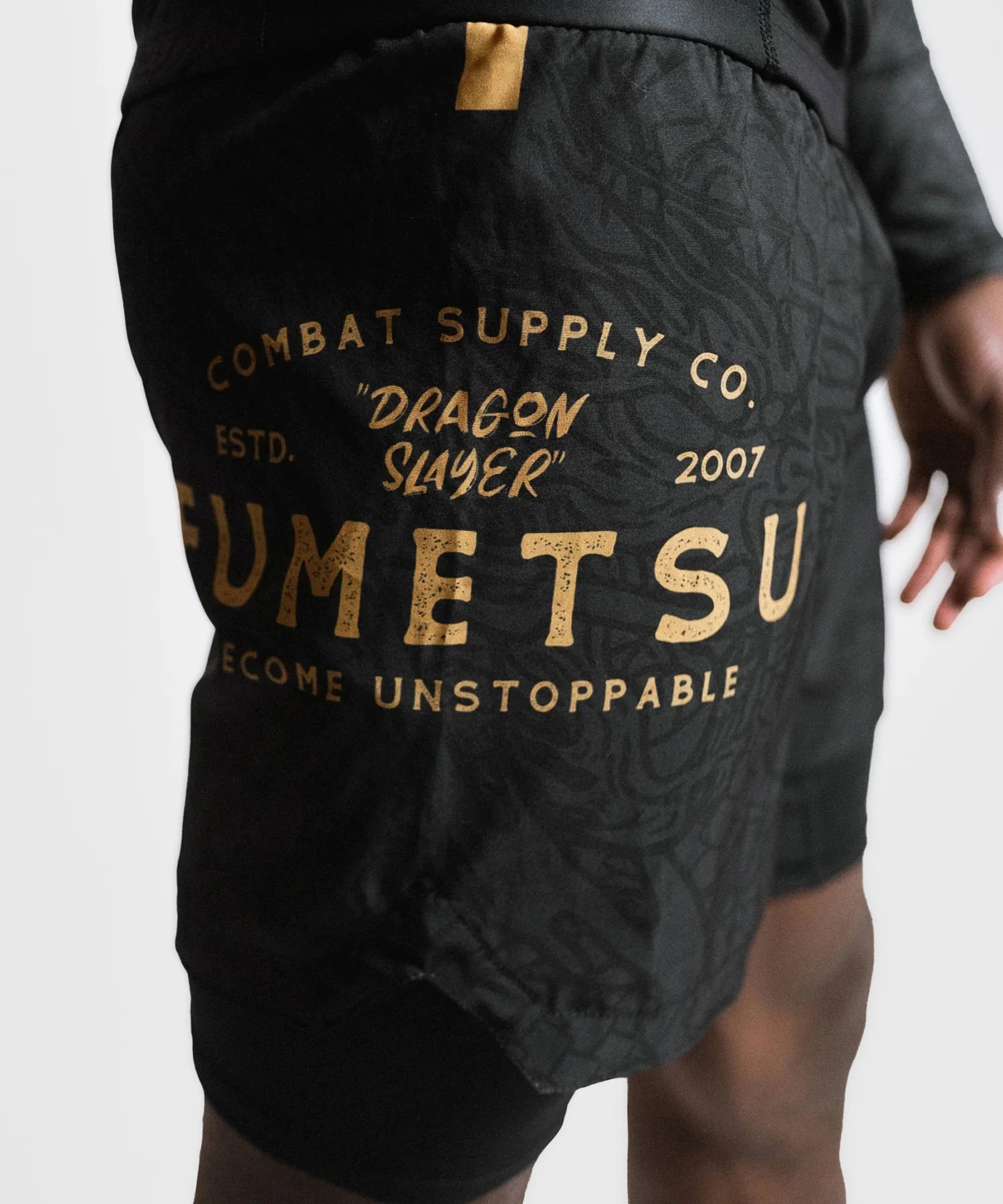 Short de MMA Fumetsu Dual Layer Dragon Slayer - Noir/Or