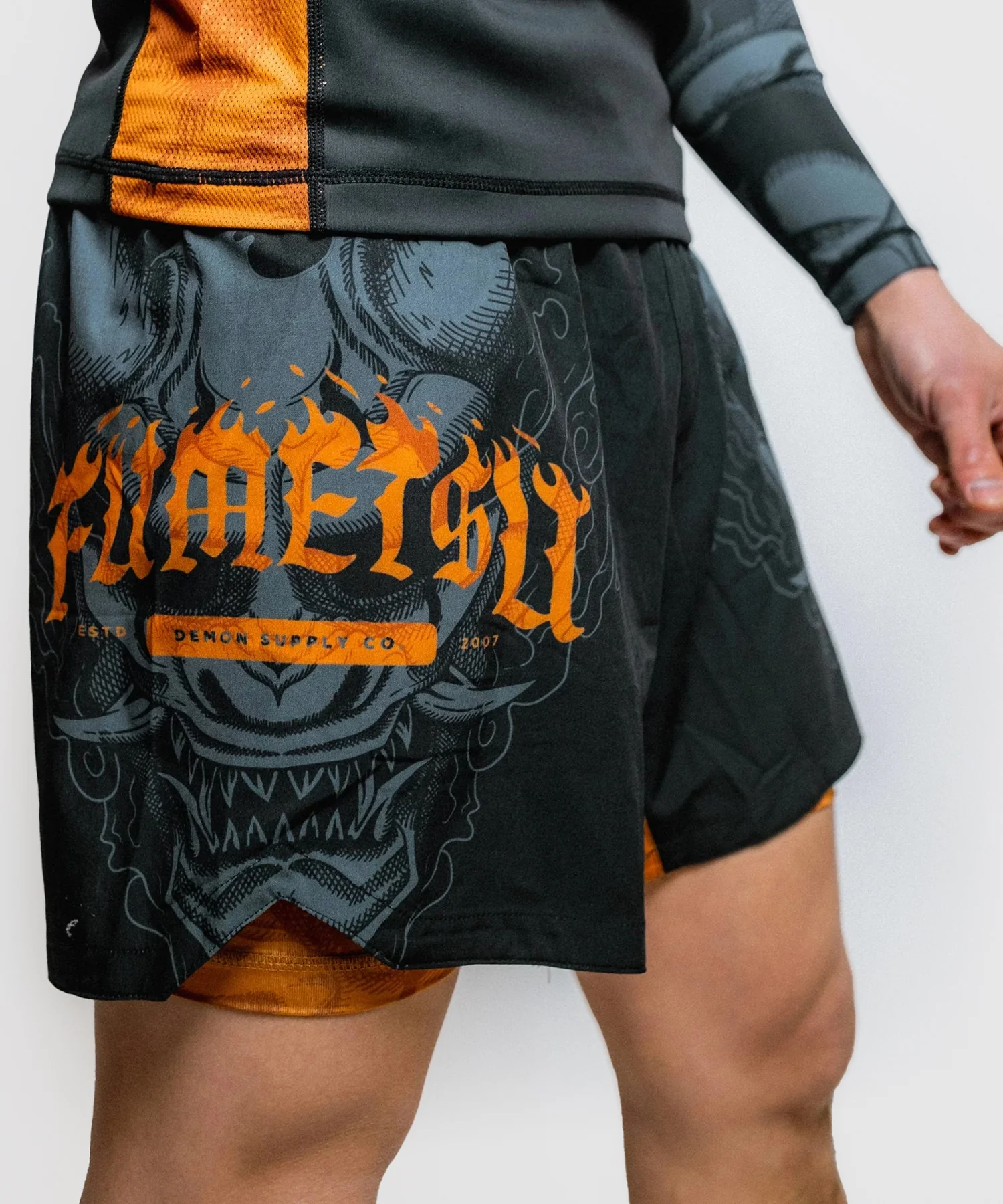 Short de MMA Fumetsu Dual Layer Oni - Noir/Gris/Bronze