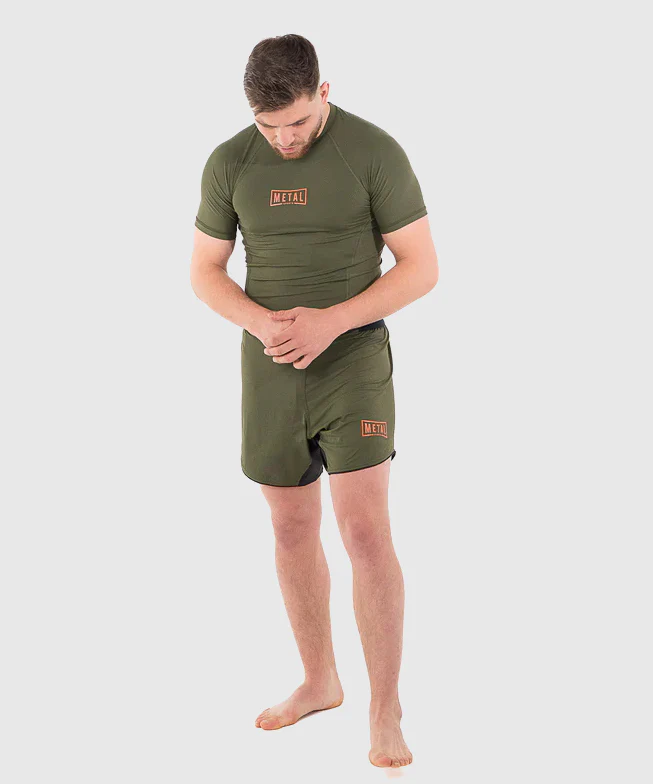 Short de MMA Metal Boxe - Kaki/Orange - Image 3